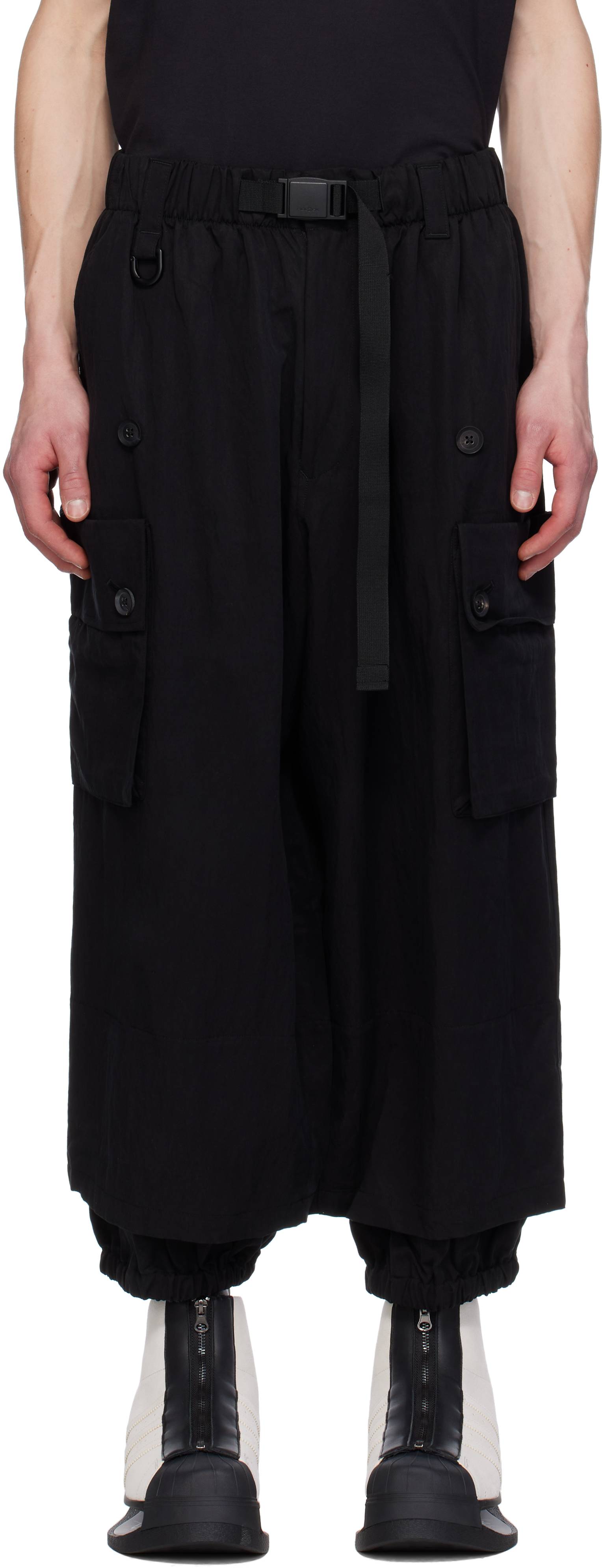 Black M Washed Twill Cargo Pants – On Sale Now with Up to 37% Off