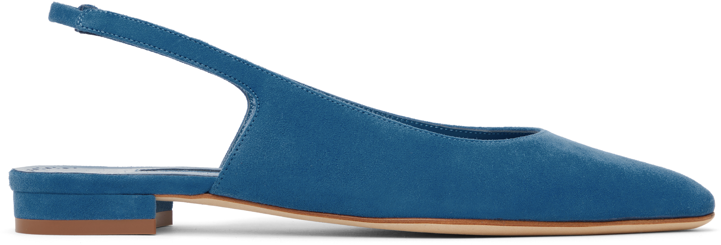 目を惹く☆ MANOLO BLAHNIK Sawra 10 suede slingback flats Sawra 10 suede slingback flats in orange - Manolo Blahnik