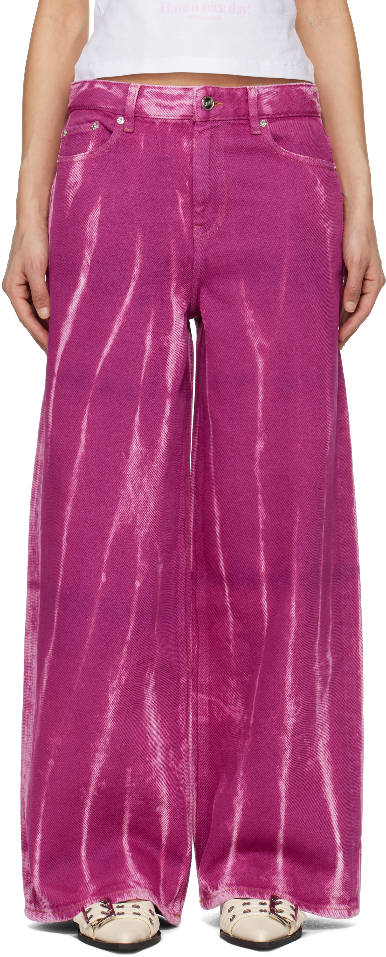 【関税＆送料込み】Ganni Marri Dyed Jeans Mid Blue Stone Dark Blue Marri Jeans | GANNI US