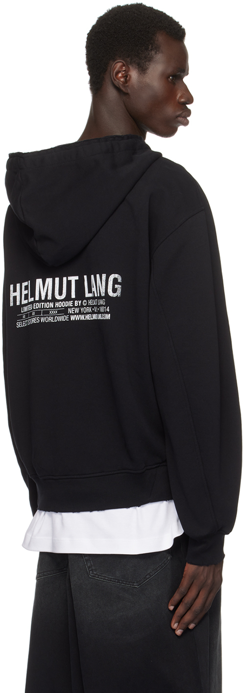 パーカー・フーディ Helmut Lang Black Sweatshirt With Embossed Logo Helmut Lang Black Core Hoodie Helmut Lang