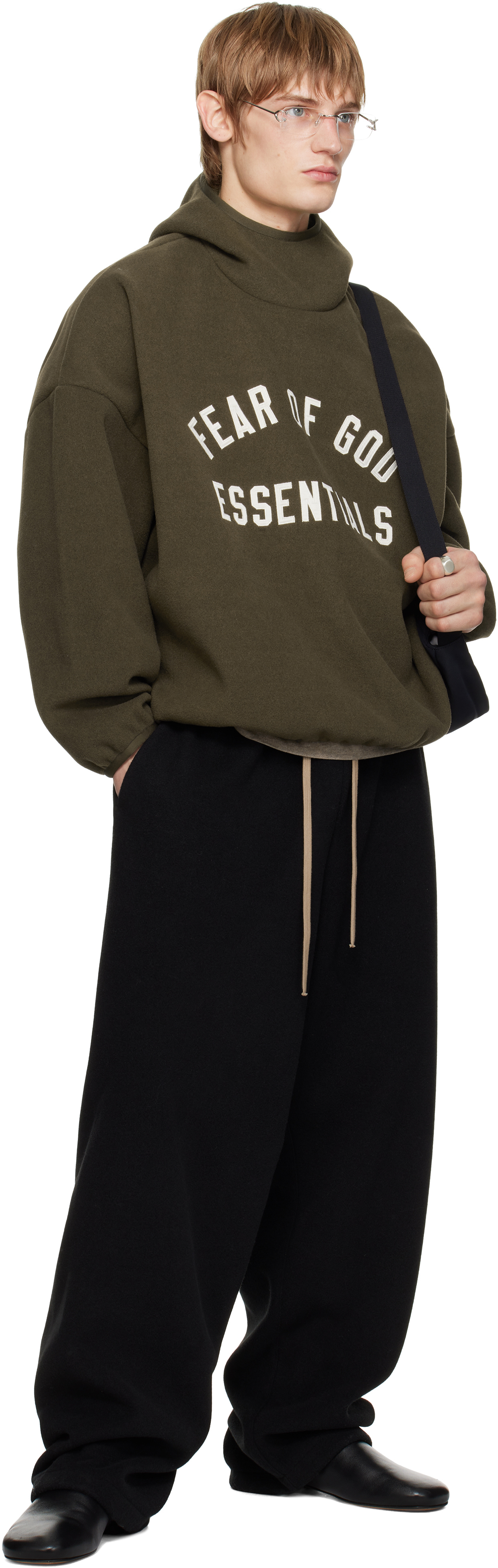 玄関先迄納品 Essentials Black Brushed Relaxed Sweatpants - Joggers パンツ