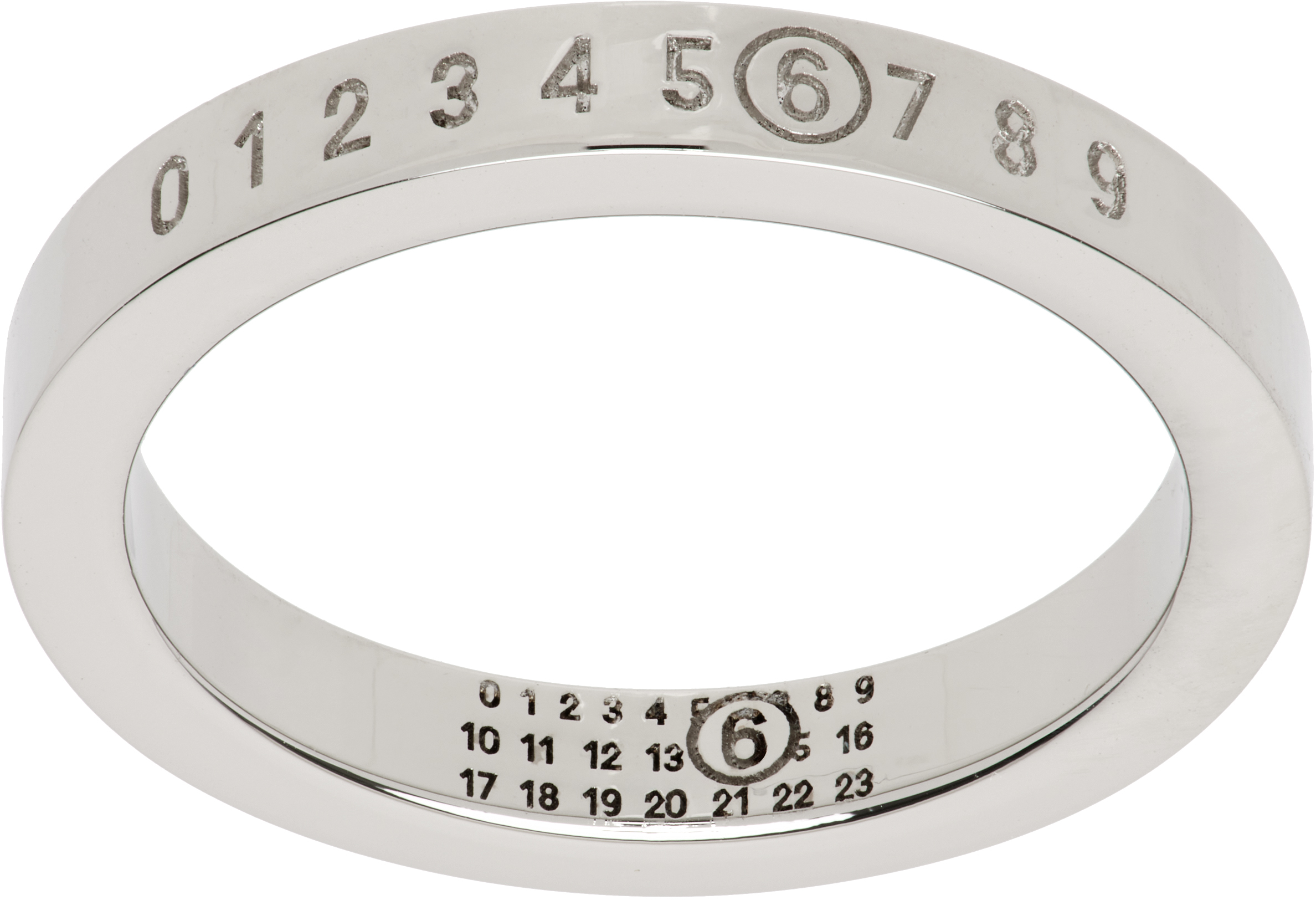 【MM6】Maison Margiela シルバー Minimal Logo リング MM6 Maison Margiela Minimal Logo 3mm Ring – Extra Butter