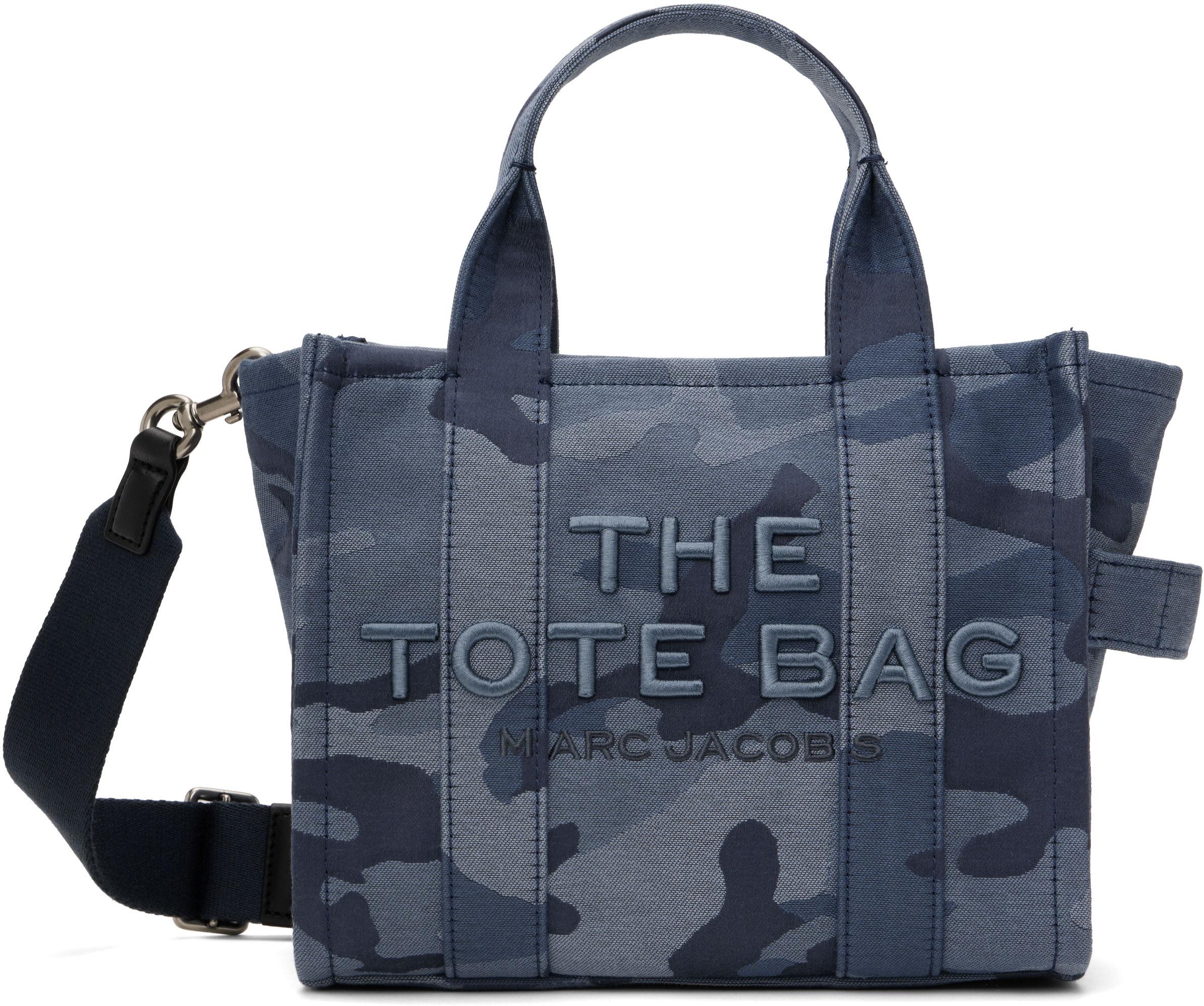 Marc Jacobs Blue 'The Camo Jacquard Small' Tote - Tote Bags
