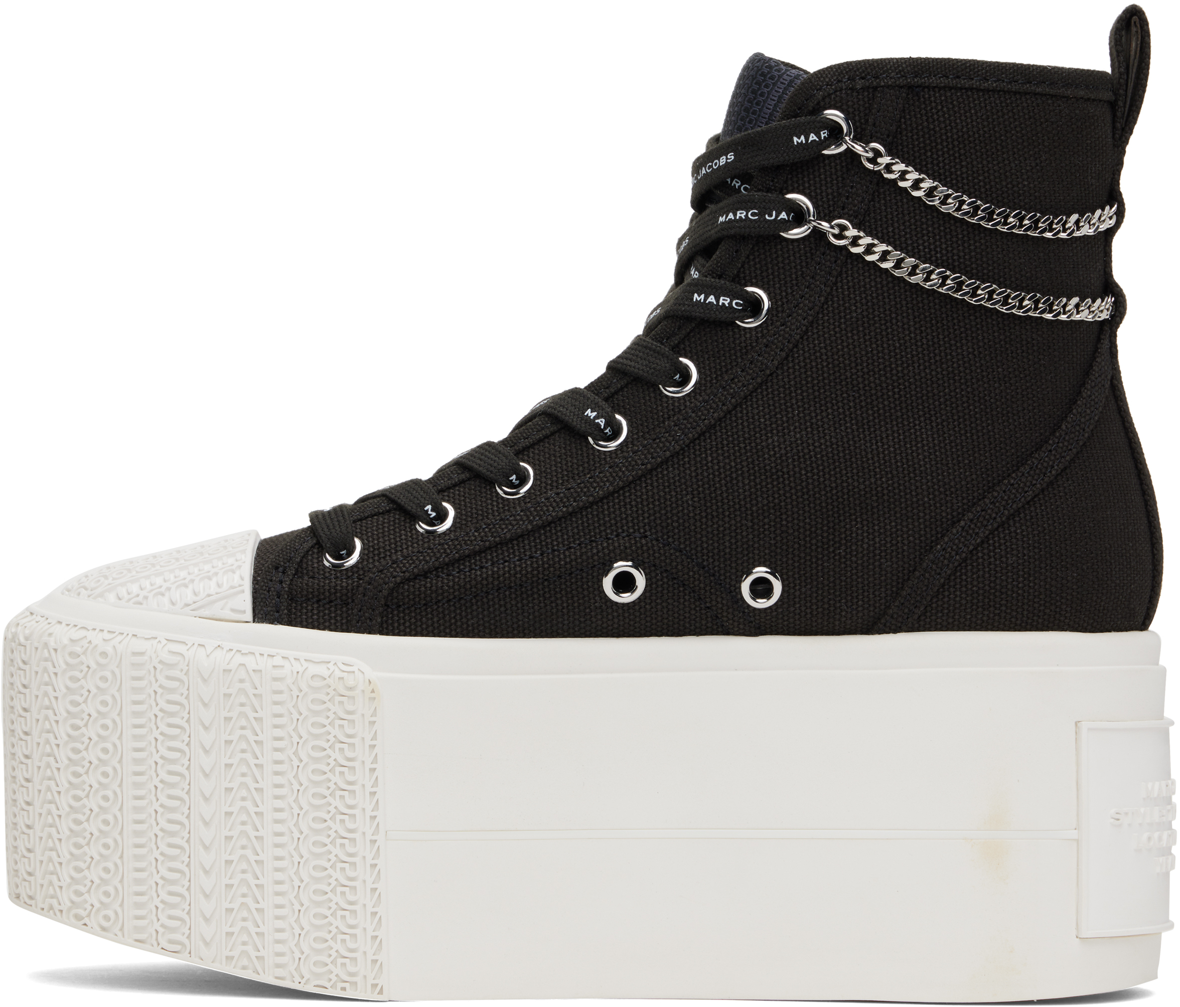 Black 'The Sticker Charm Platform High Top' Sneakers – On