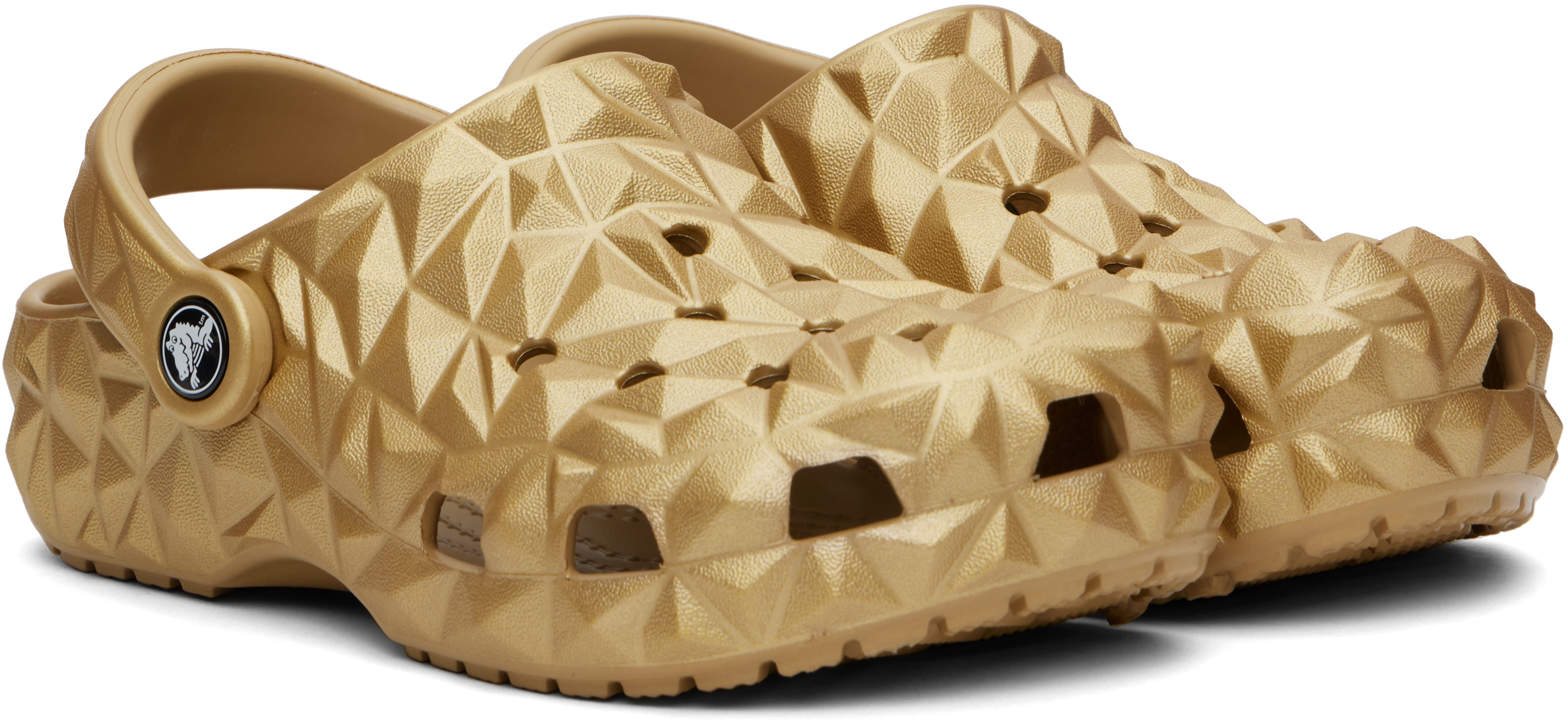 【CROCS】 CLASSIC GEOMETRIC CLOG SANDAL★GOLD Crocs Gold Classic Metallic Geometric Clogs - Sandals - Save