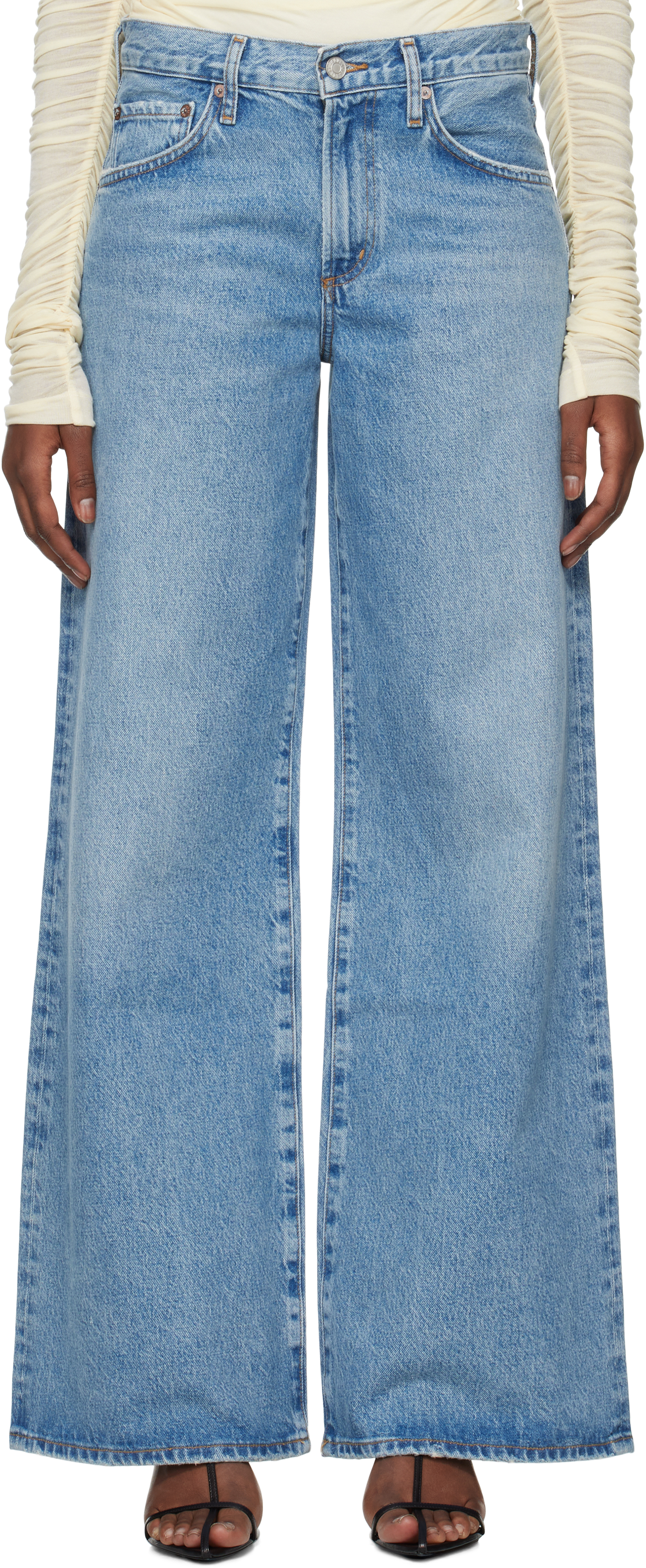 【関税込み】AGOLDE ブルー Clara ジーンズ AGOLDE Blue Clara Jeans - Pants - Save Extra 10% OFF