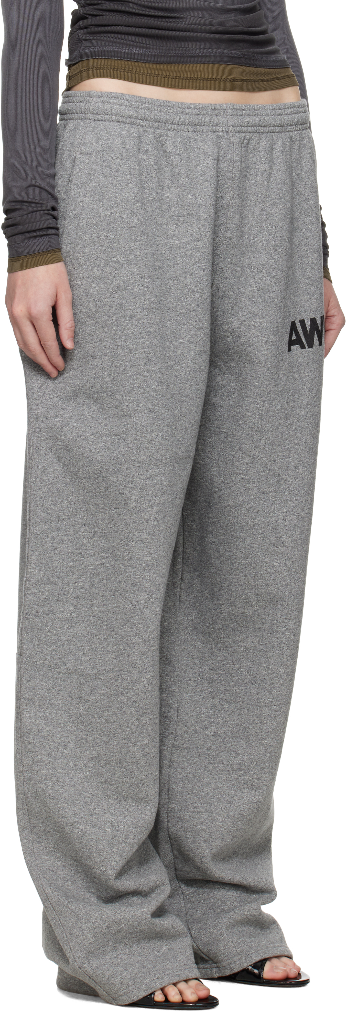 Gray Logo-Detailed Oversize Sweatpants – On Sale Now with Up