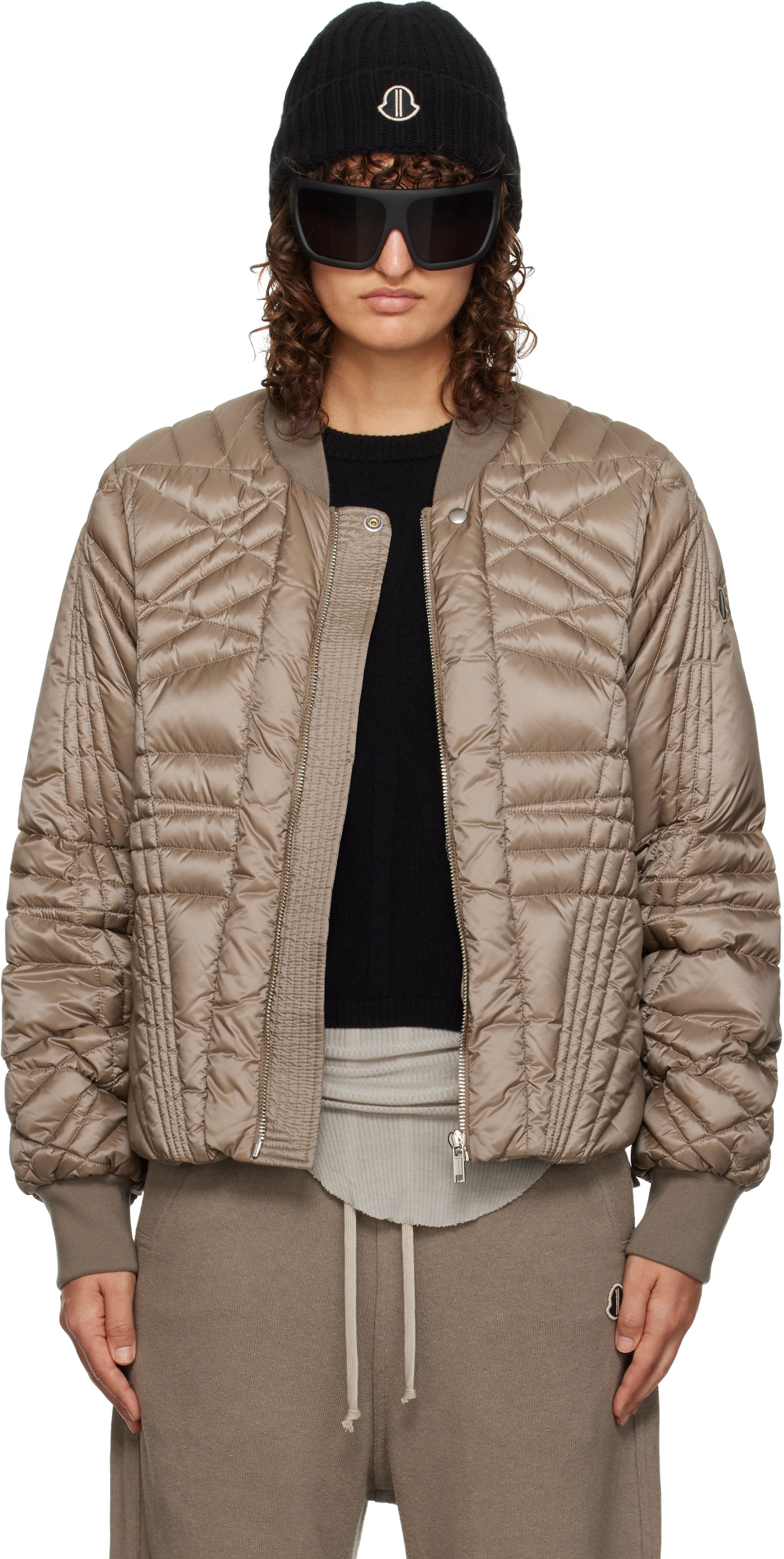 Moncler + Rick Owens Gray Megapenta Flight Bomber Jacket – On Sale