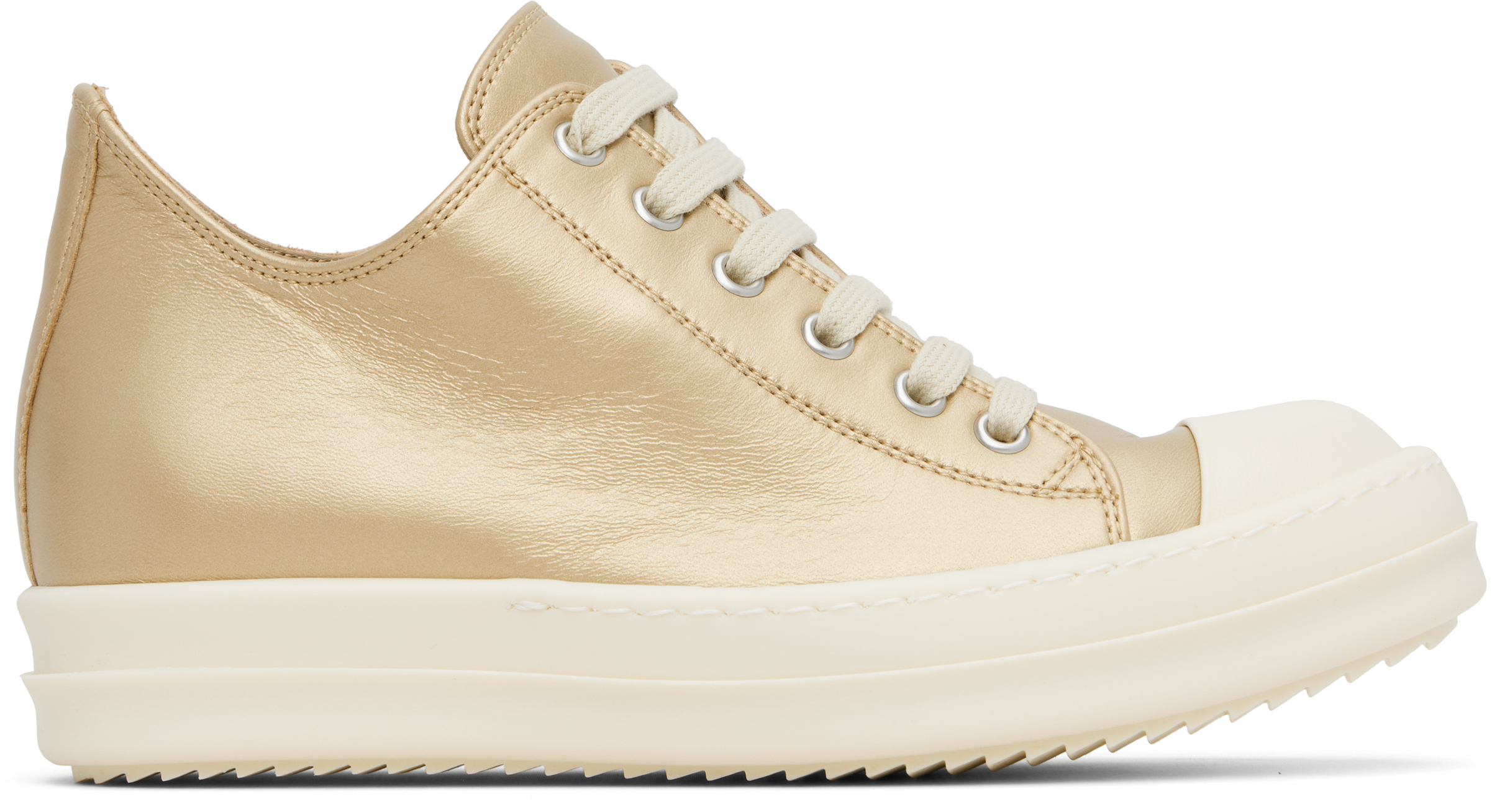 【Rick Owens】ゴールド Hollywood Low Sneaks Rick Owens Gold Hollywood Low Sneaks Sneakers - Casual Shoes