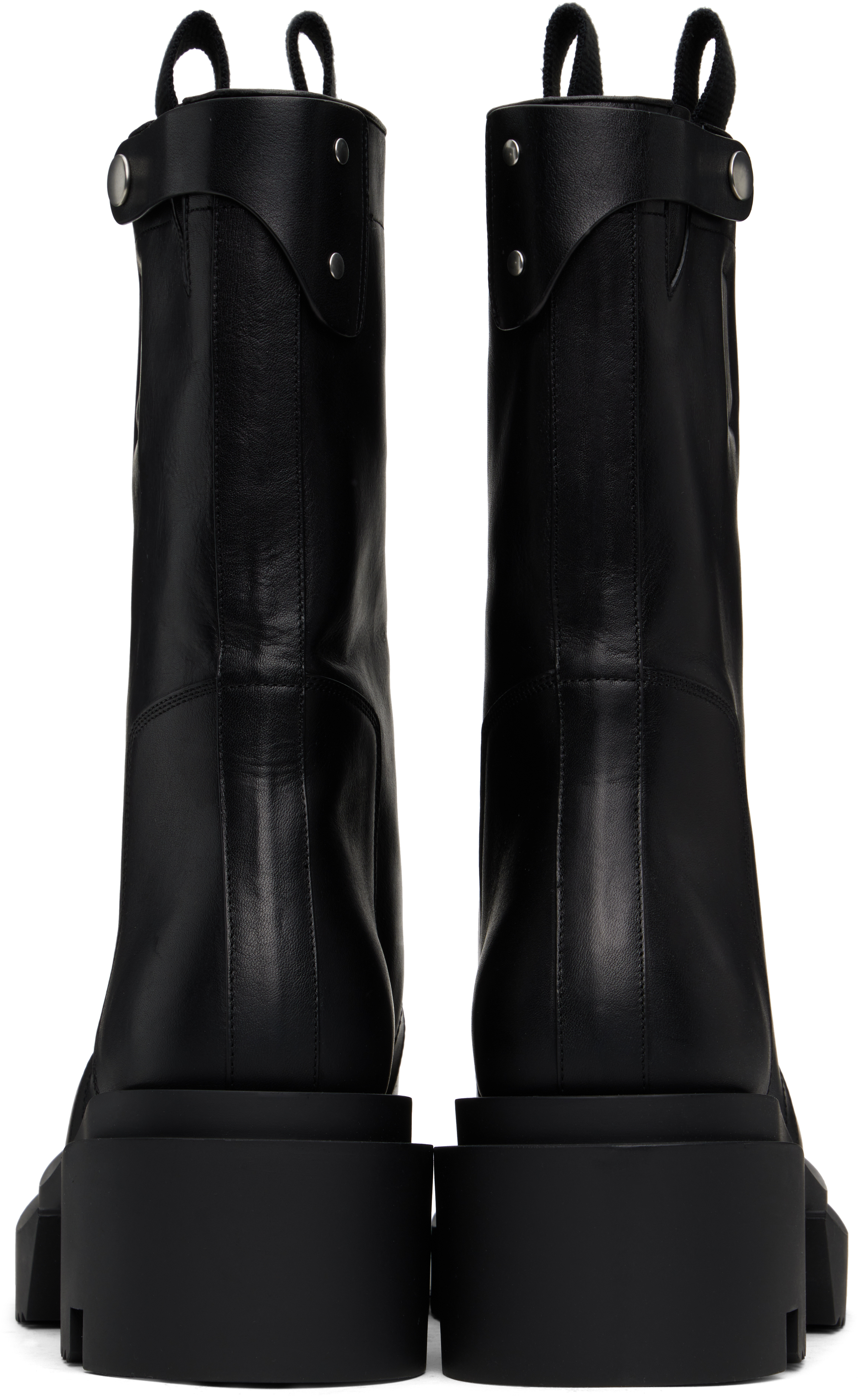 Rick Owens Black Hollywood Low Pull On Bogun Boots - Shoes