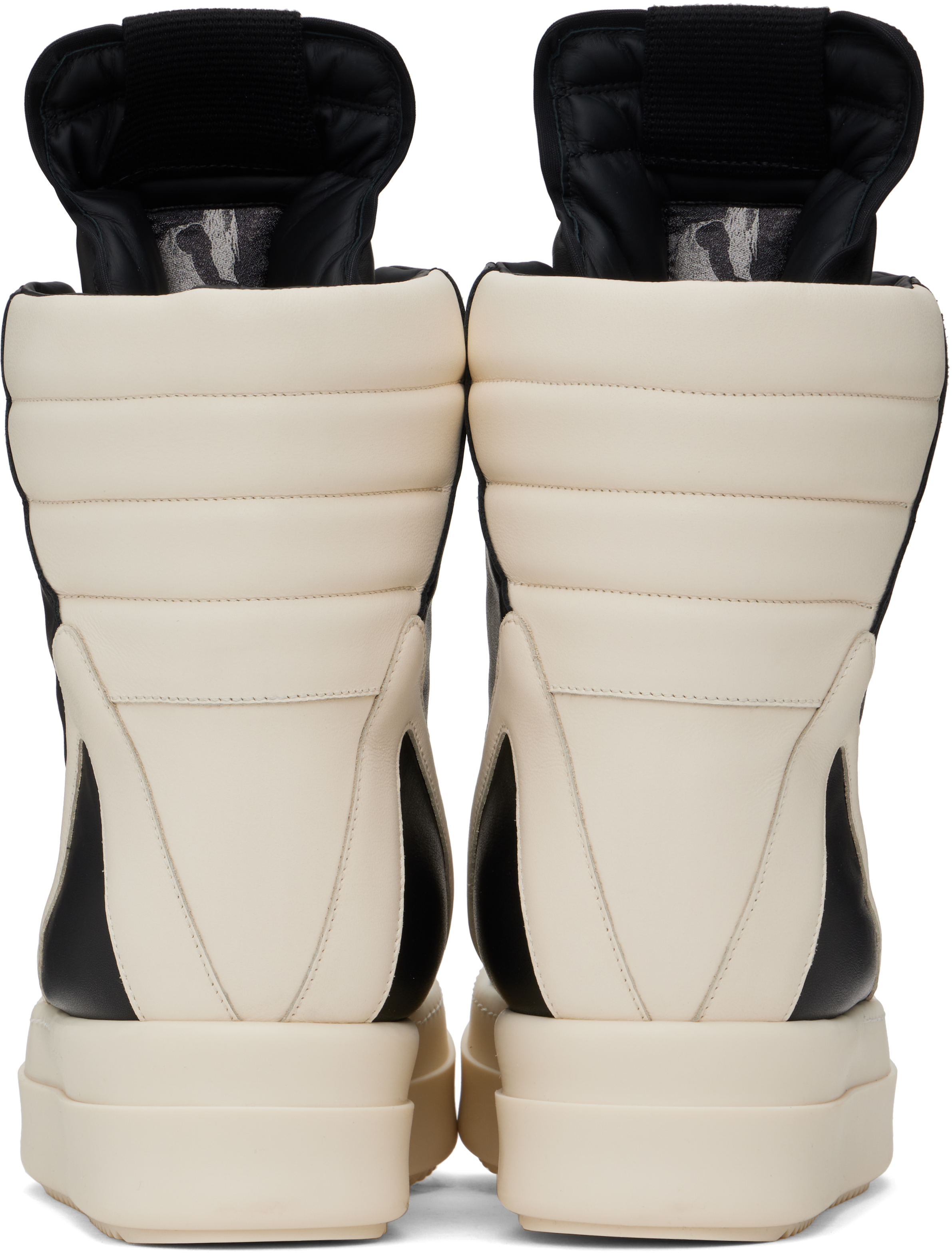 靴 rick owens Hollywood Mega Geobasket Rick Owens: Off-White Hollywood Mega Geobasket Sneakers | SSENSE