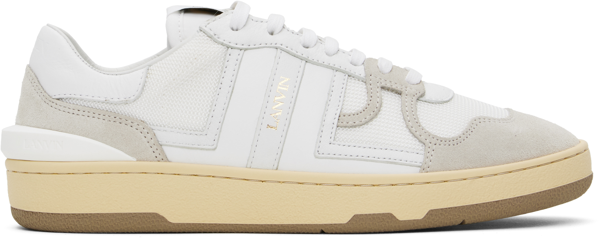 【関税込み】Lanvin ホワイト Clay メッシュ スニーカー Lanvin Clay メッシュスニーカー | ホワイト | FARFETCH JP