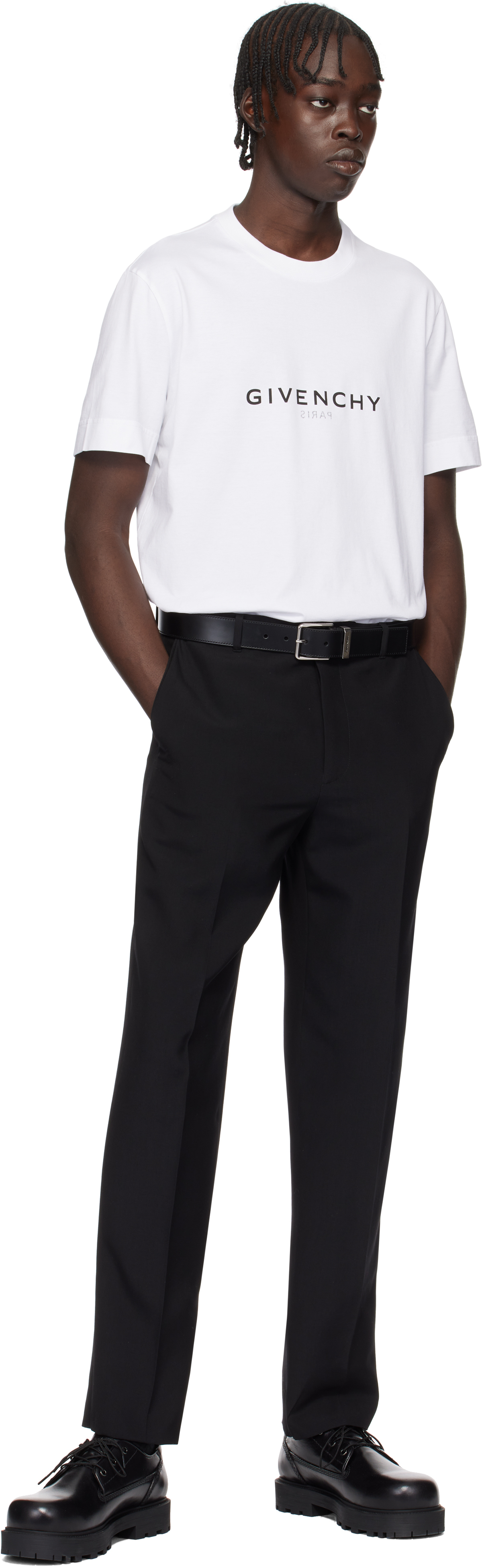 Givenchy White 'GIVENCHY' Archetype Slim Fit T-shirt - T