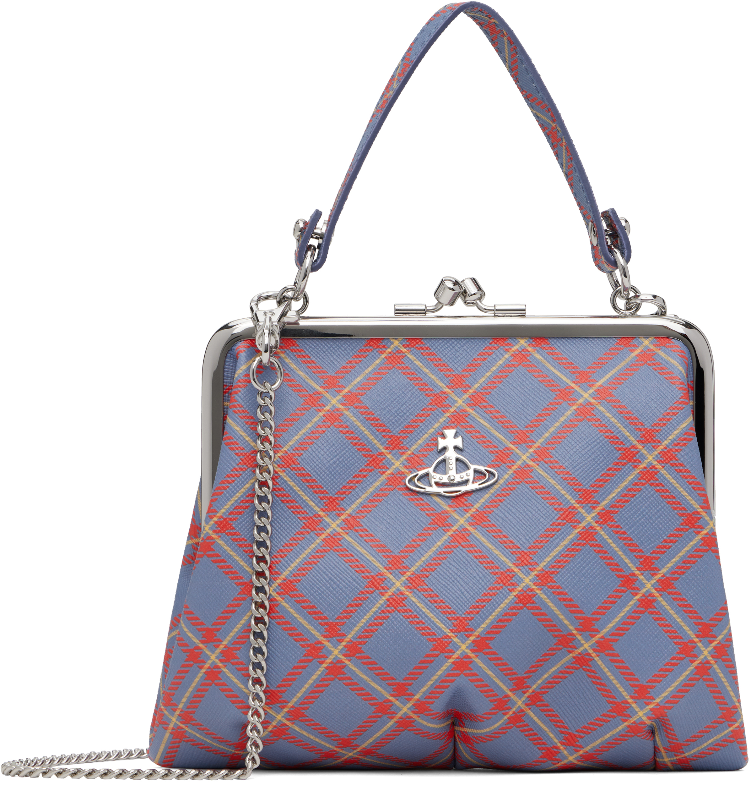 Vivienne Westwood ブルー&オレンジ Granny Frame バッグ Vivienne Westwood Blue & Orange Granny Frame Bag - Travel