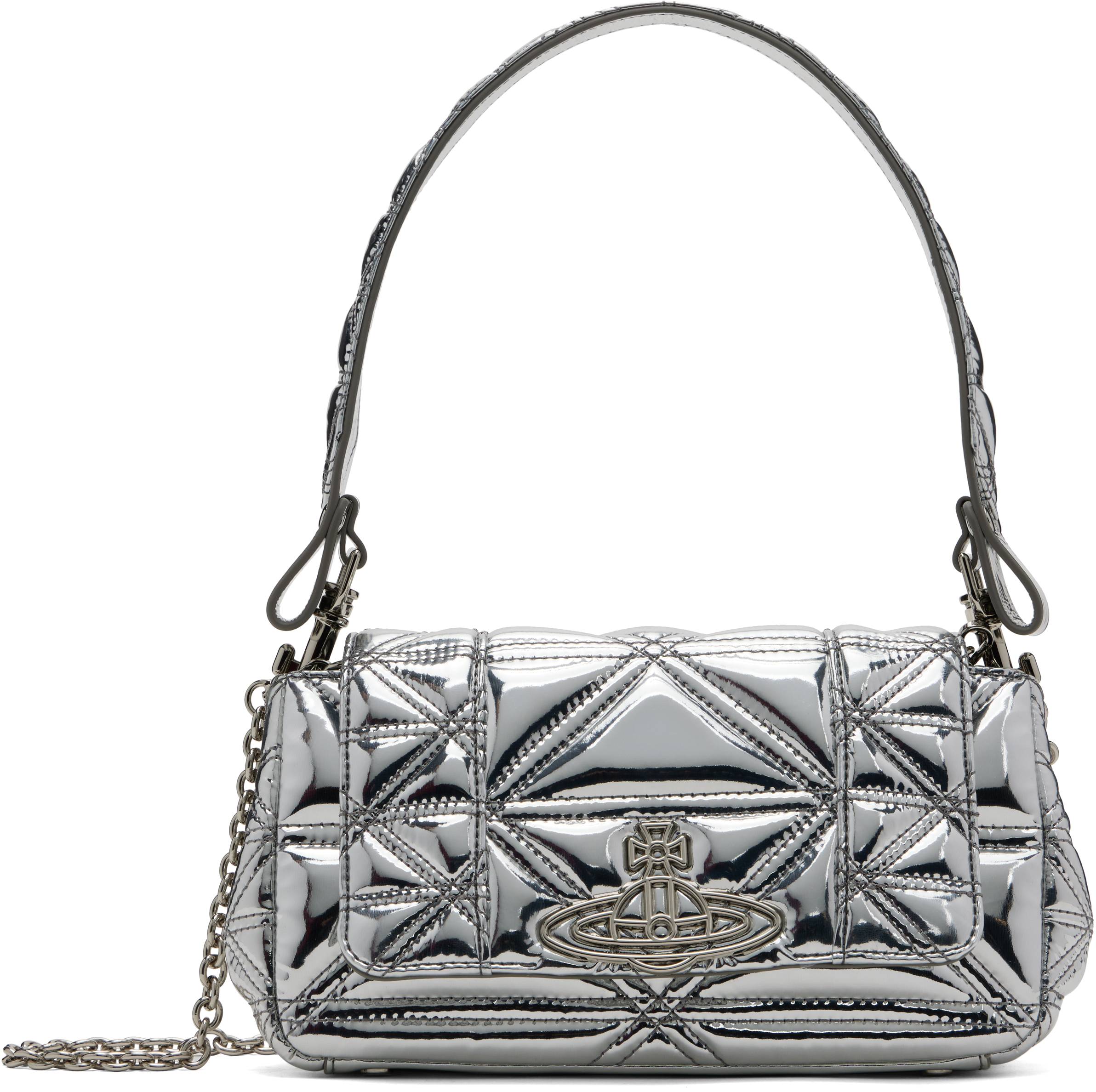 Vivienne Westwood Silver Medium Hazel Bag - Shoulder Bags