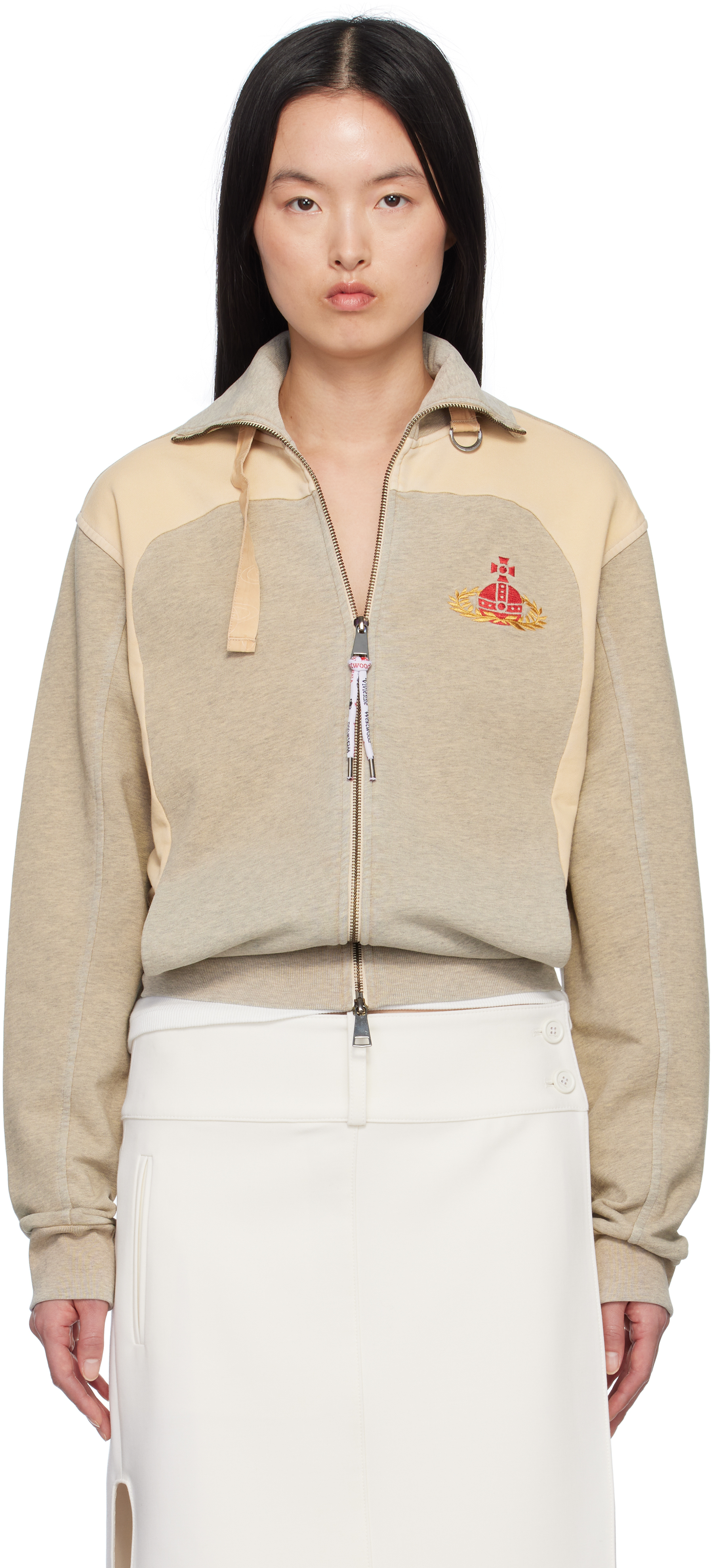 Vivienne Westwood ジャケット Vivienne Westwood Gray & Beige Alien Track Jacket - Hoodies - Free