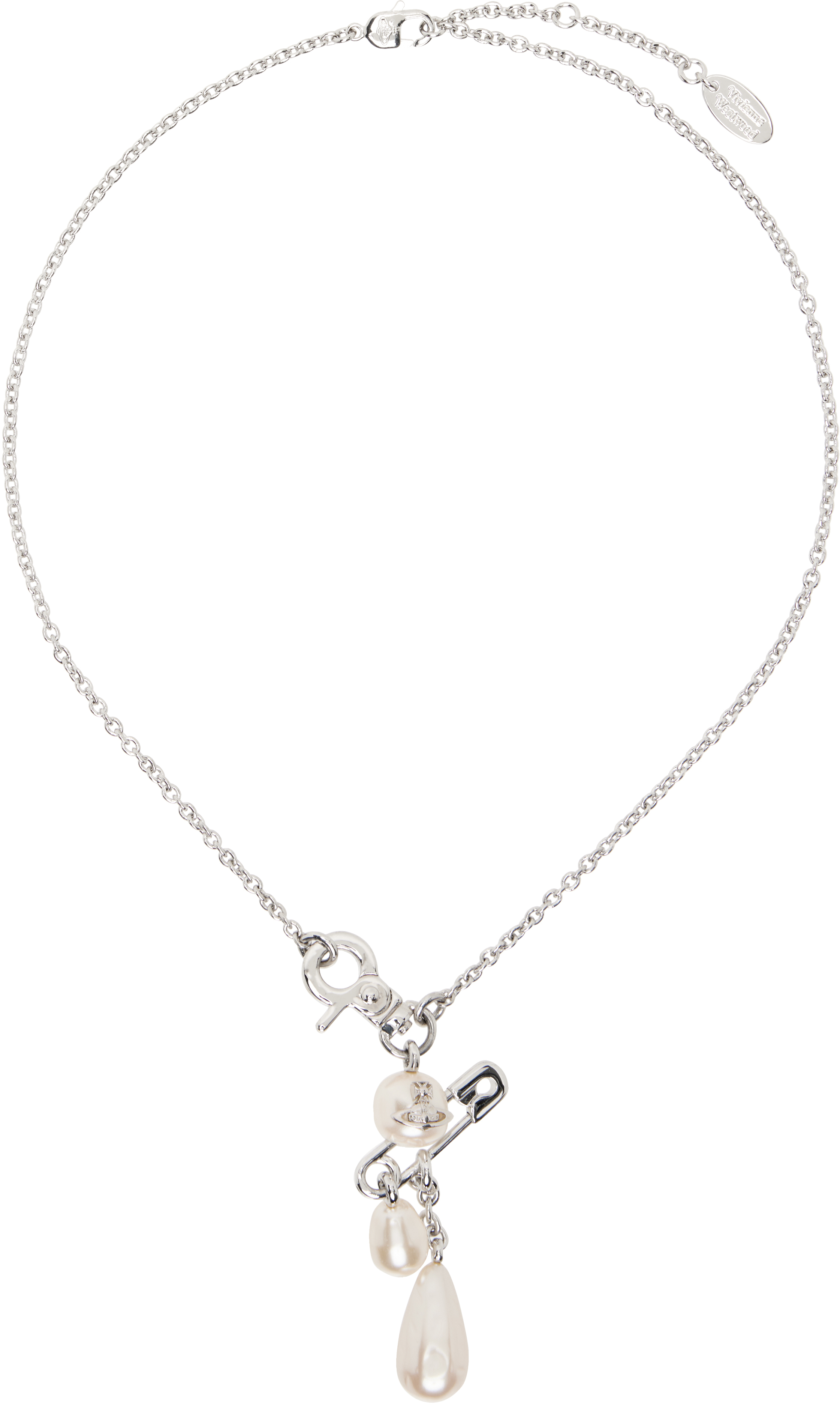 Vivienne Westwood Silver Claude Small Necklace - Necklaces