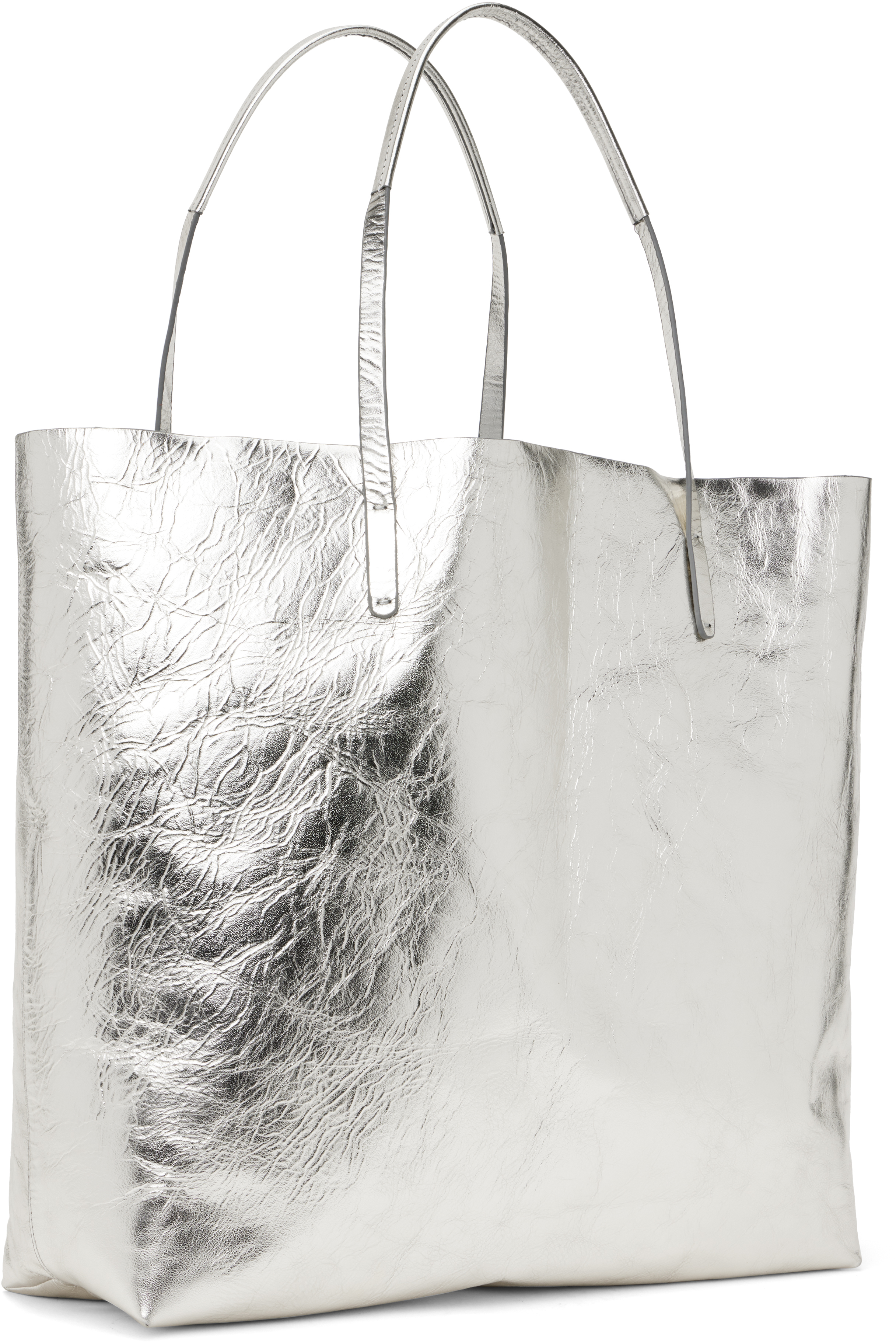 ★Vivienne Westwood★ True Frame Pulse Tote Bag Silver 4B010 Vivienne Westwood Silver Studio Shopper Tote - Tote Bags