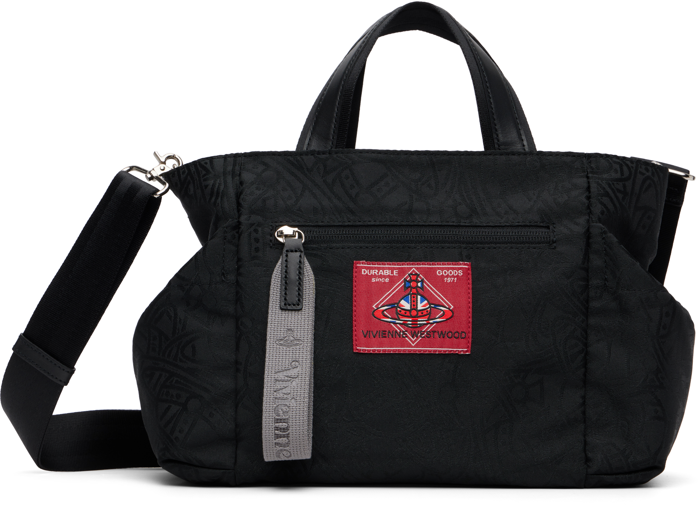 Vivienne Westwood Black Tangled Jacquard Orb Tote - Tote Bags