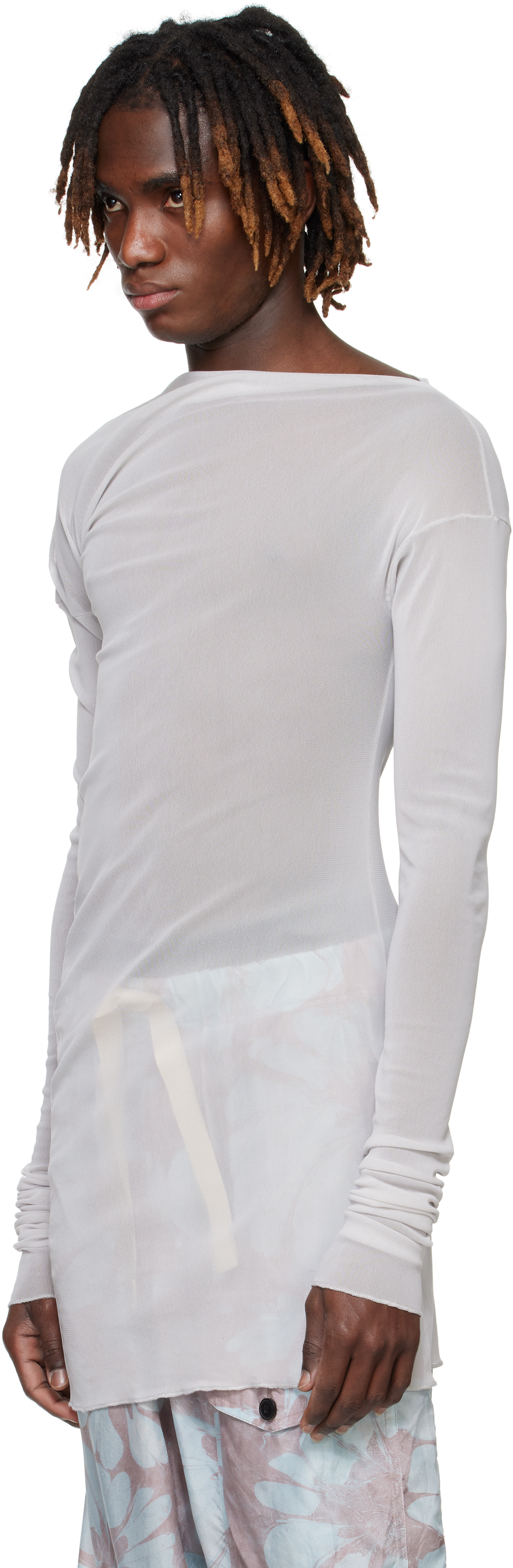 正規 DRIES VAN NOTEN Sheer Draped T-shirt 【公式通販】