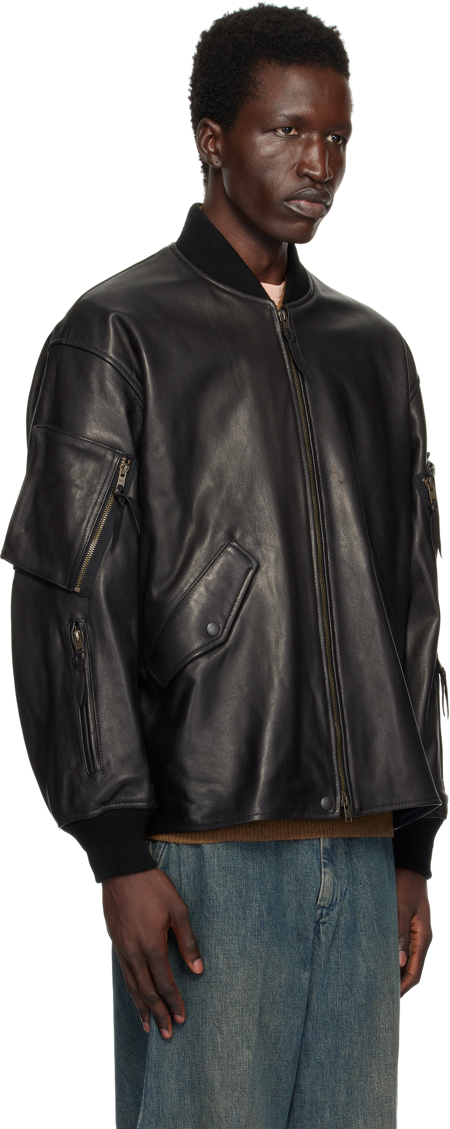 MIL Flight Jacket Leather ビームス 251398M181000_2.jpg