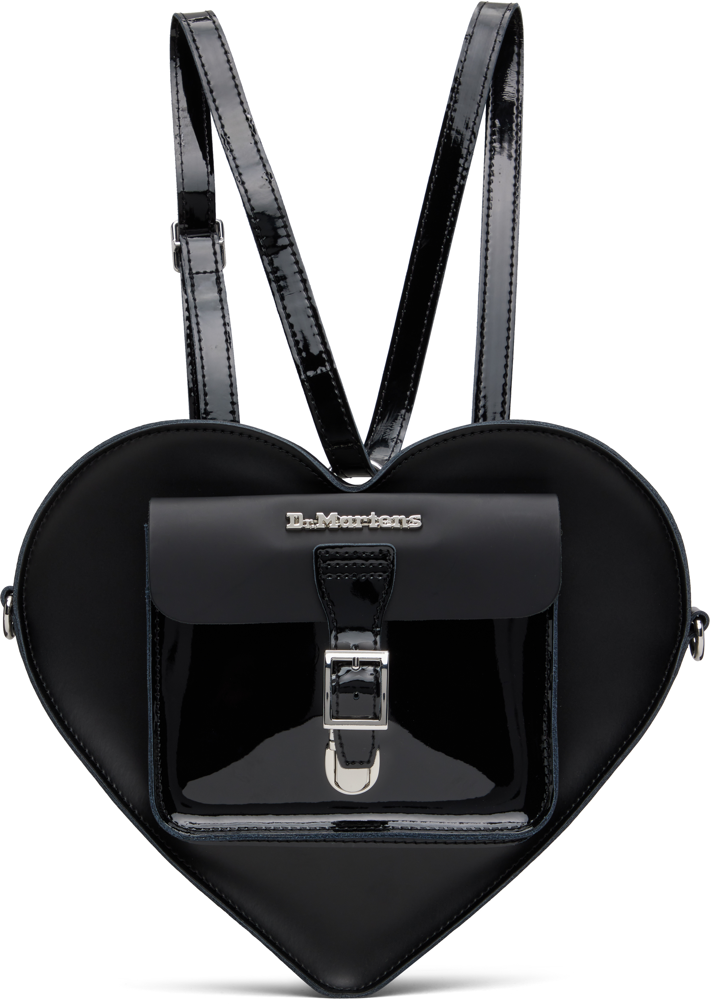 Dr Martens★SMALL LEATHER BACKPACK★バックパック★BLACK Dr. Martens Black Heart Shaped Leather Backpack - Backpacks