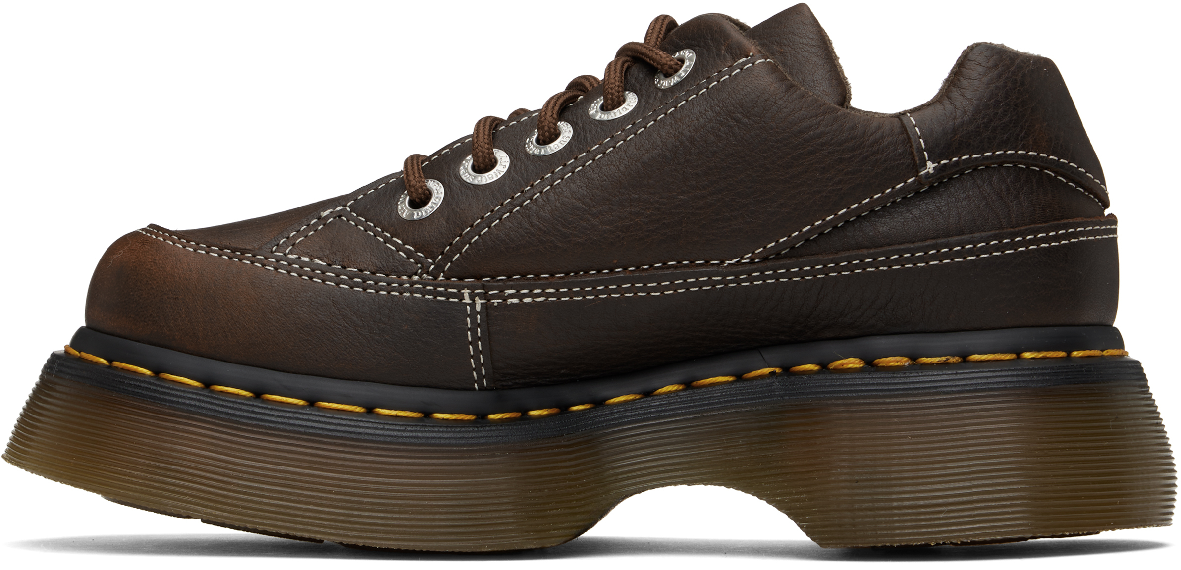 趣味+実用 DERREN BROWN THE SPECIALS Dr. Martens Brown Buzz 5-Eye Grizzly Leather Derbys - Shoes