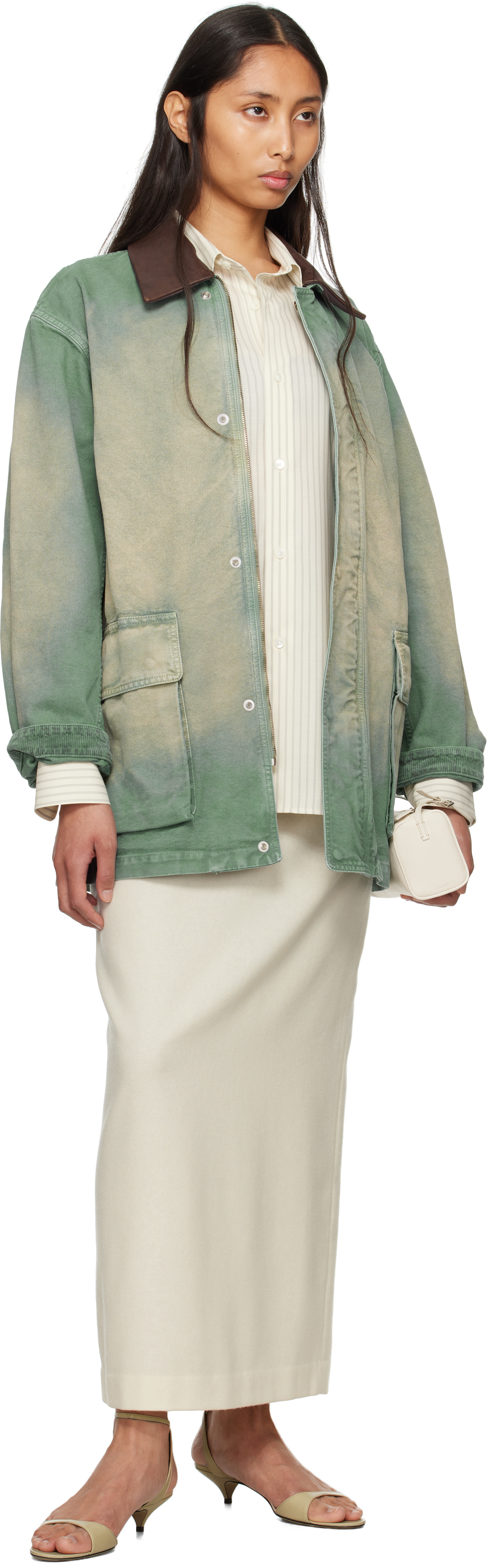 ジャケット・アウター AURALEE ORGANIC COTTON DUCK BLOUSON 3 AURALEE】 ⁡ ORGANIC COTTON DUCK BLOUSON COLOR : ASH GREEN