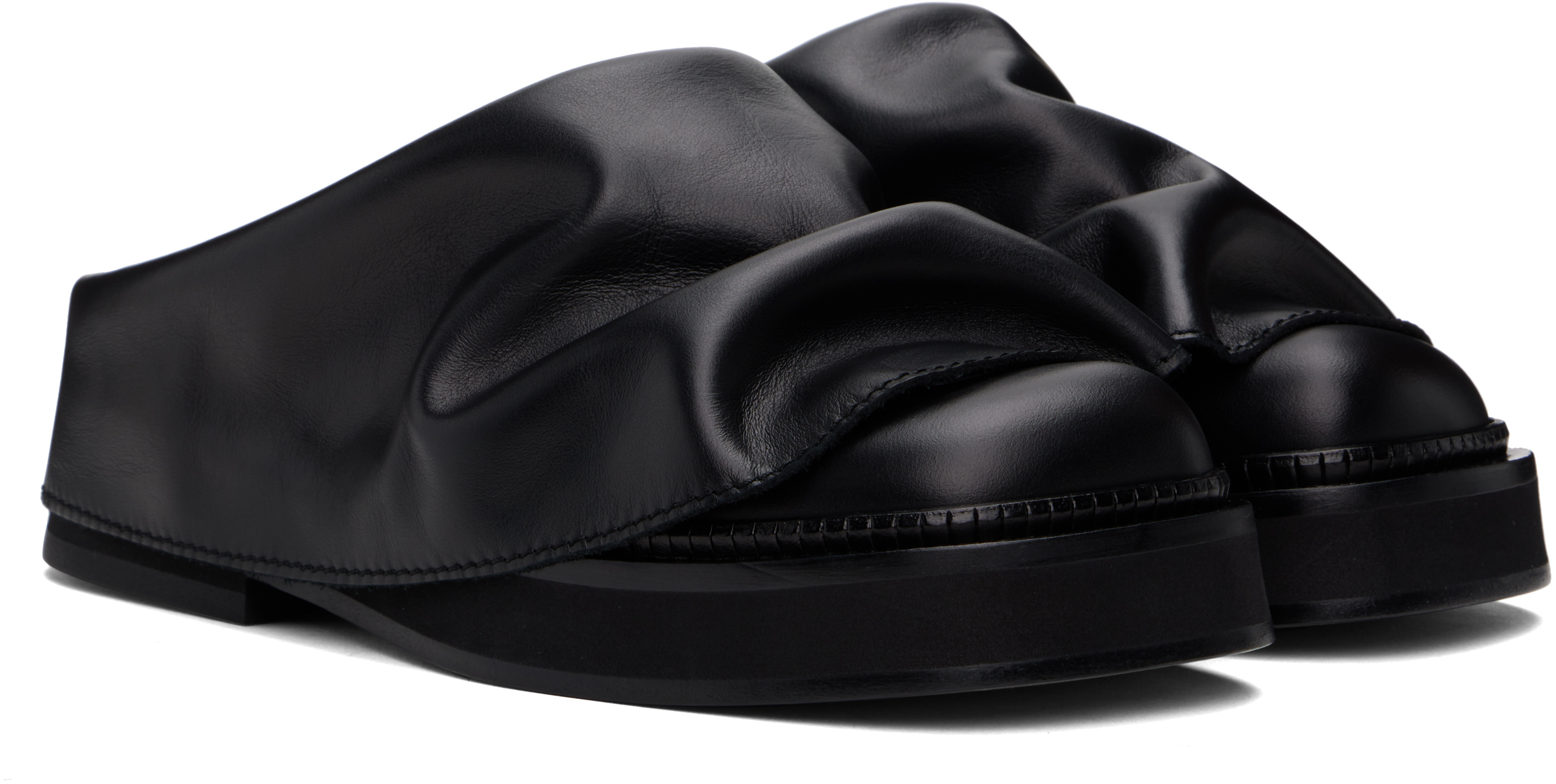 サンダル・ミュール THE ATTICO SS25 MINI ROBIN SABOT (250WSH00855LBT019 100) Mini Robin'' black sabot for Women | THE ATTICO®