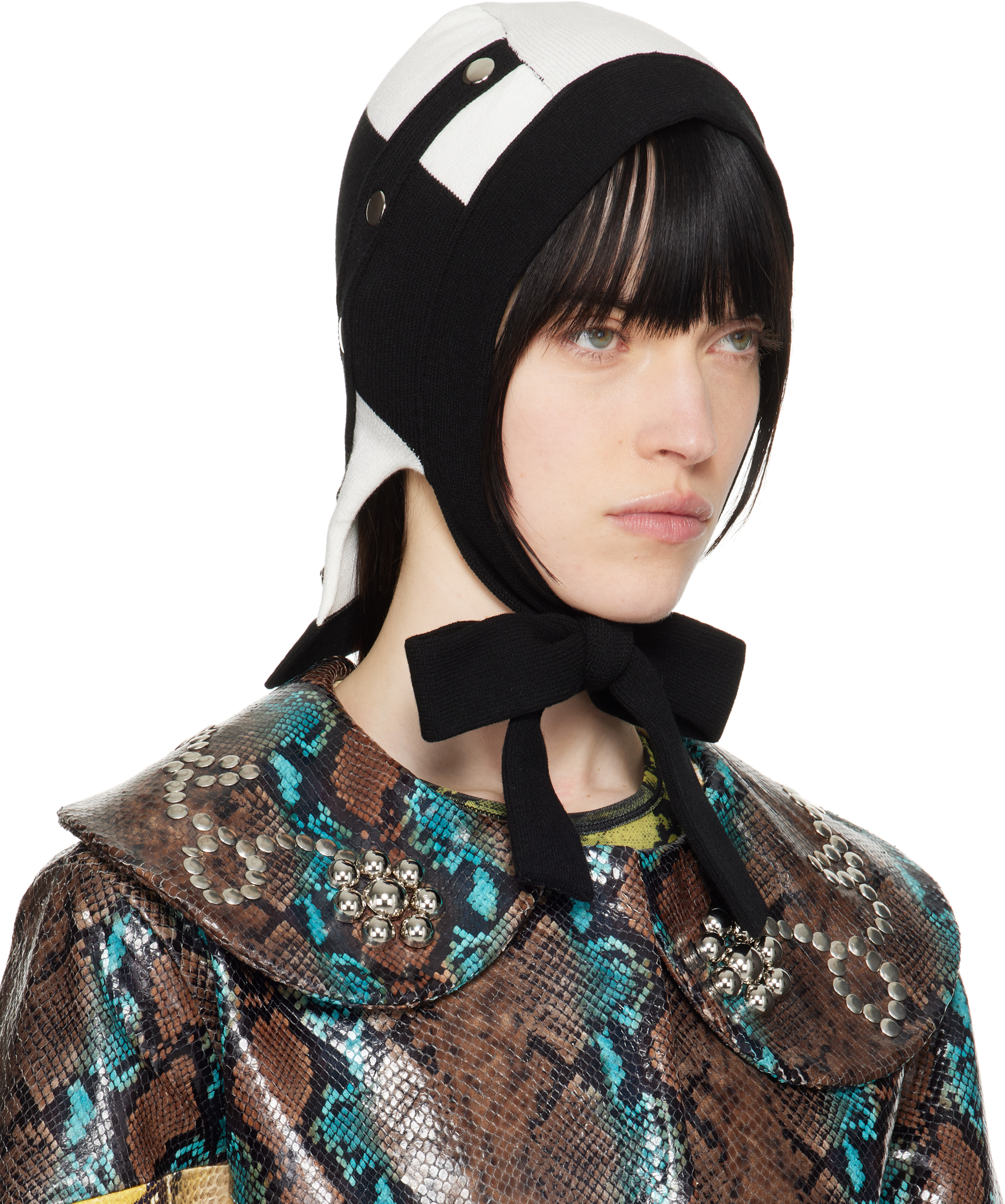 帽子 chopova lowena beanie 23aw black Chopova Lowena Bow Beanie - Black | Editorialist