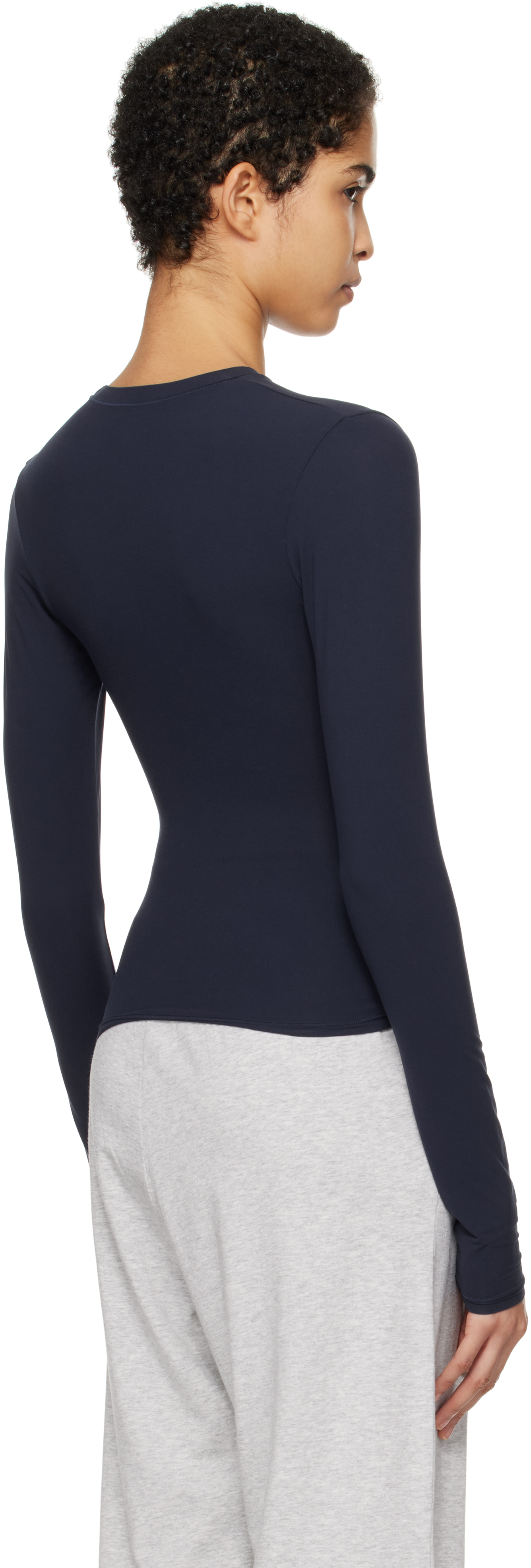 トップス everyone long sleeve tee navy Navy Fits Everybody Long Sleeve T-shirt – On Sale Now with
