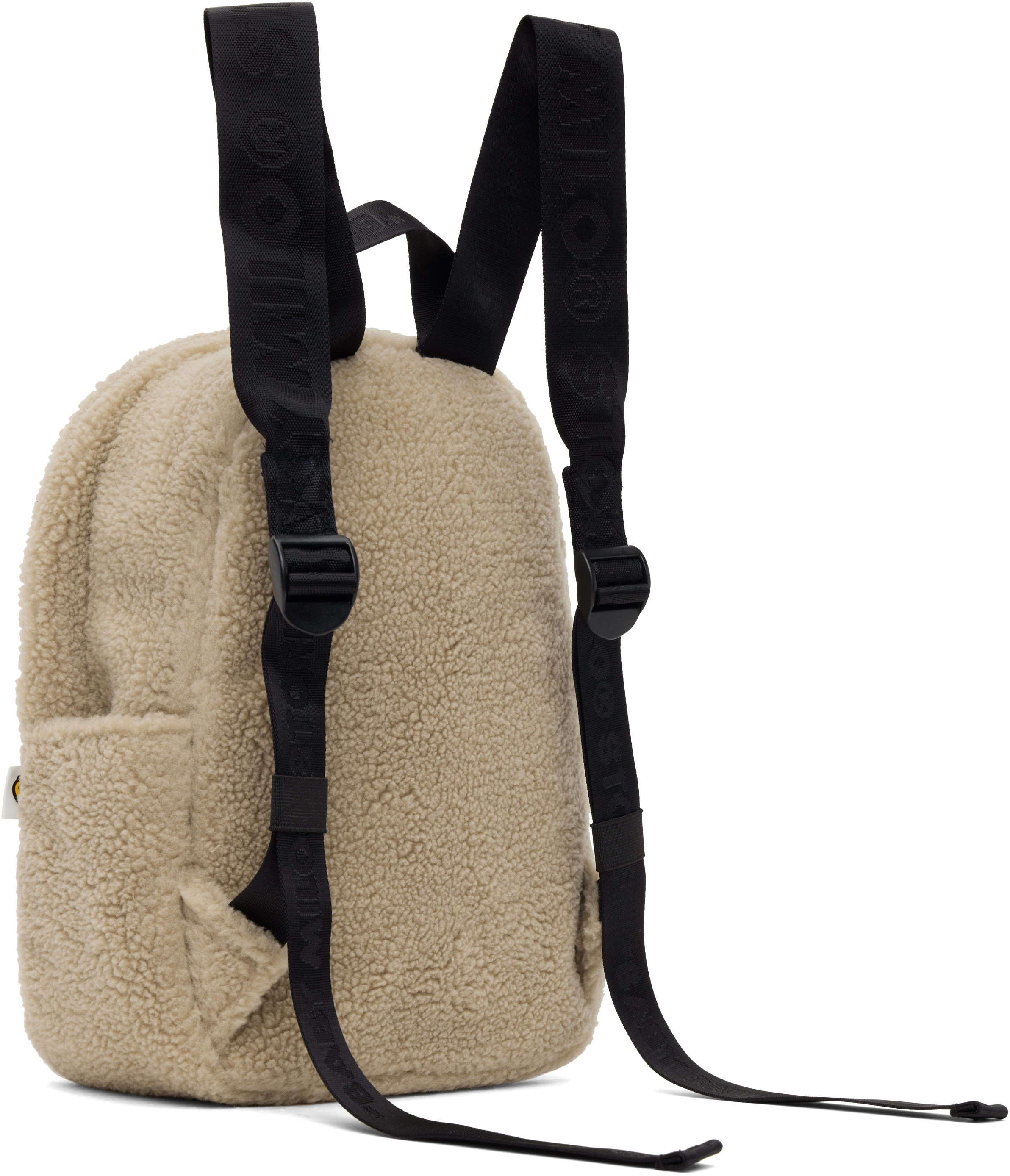 Bape Beige Baby Milo Sherpa Mini Backpack - Backpacks
