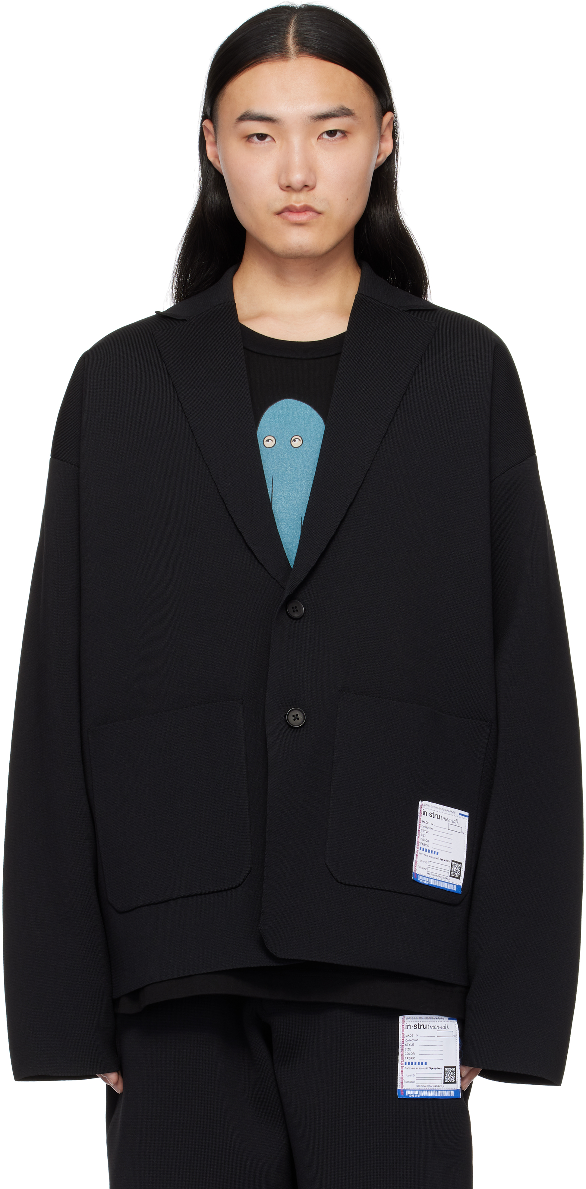 Maison MIHARA YASUHIRO Black Milan Rib Blazer - Suits