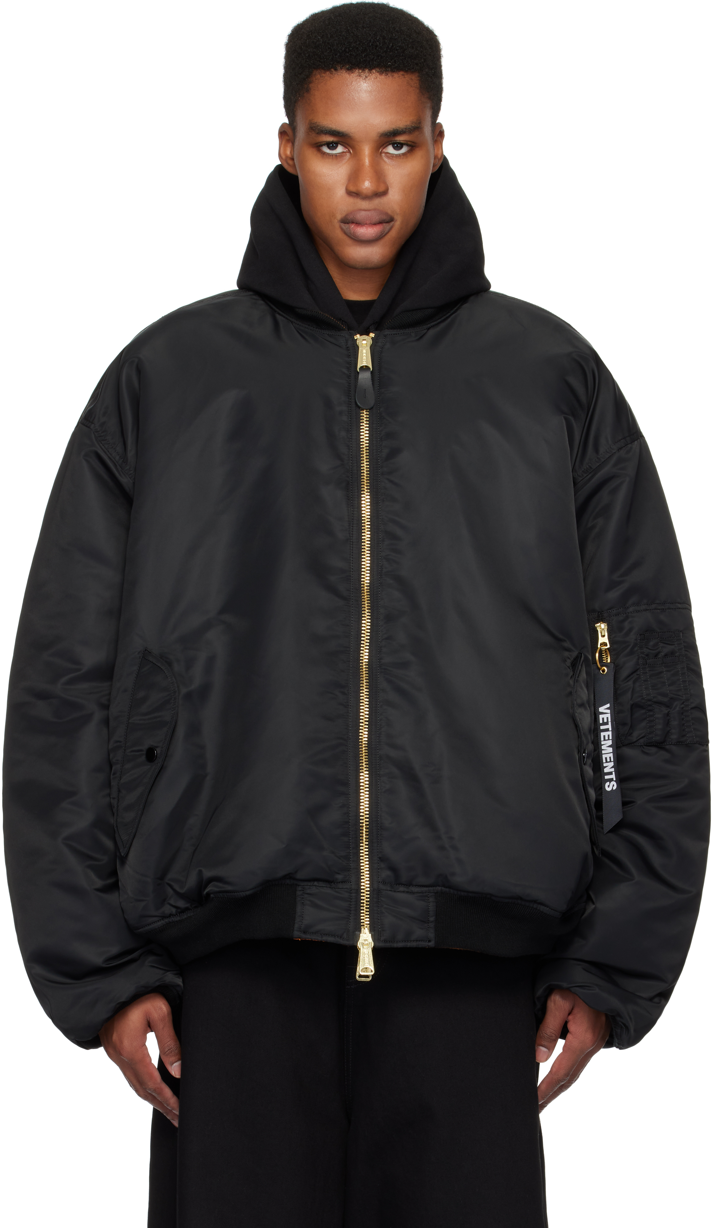 Vetements Black Alpha Industries Edition Double Zip Reversible