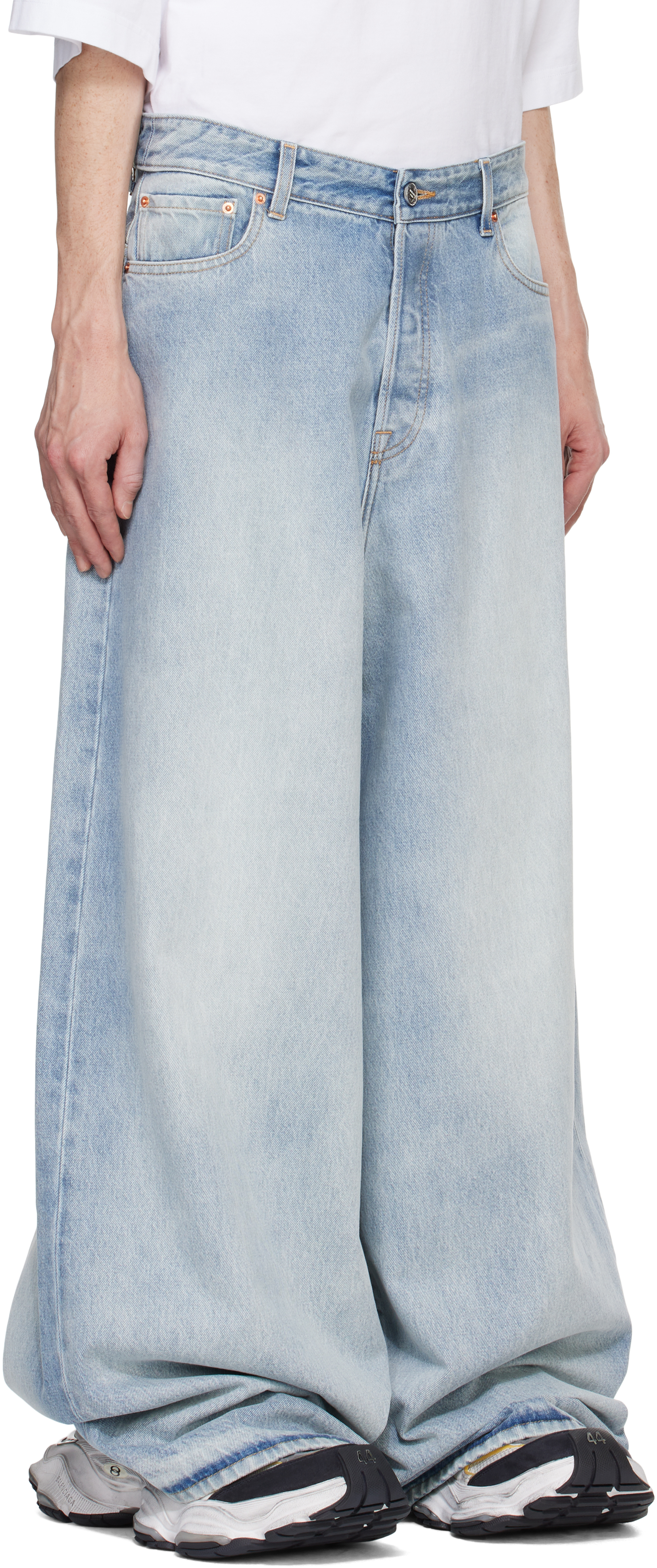 【関税込み】VETEMENTS Blue Distressed Baggy' jeans Vetements Distressed Baggy Jeans in Blue for Men | Lyst
