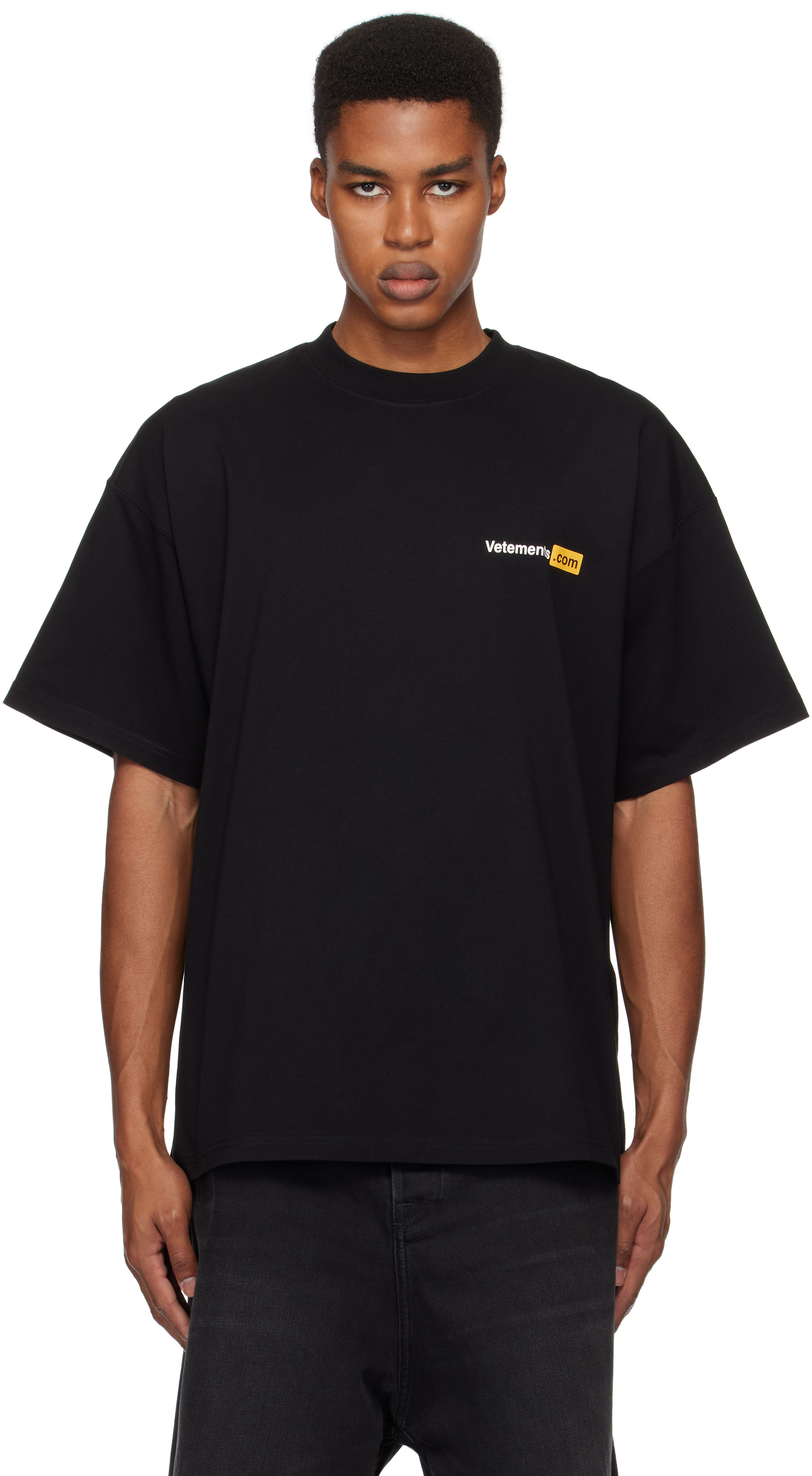 Black 'Vetements.com' T-shirt – On Sale Now with Up to 59% Off