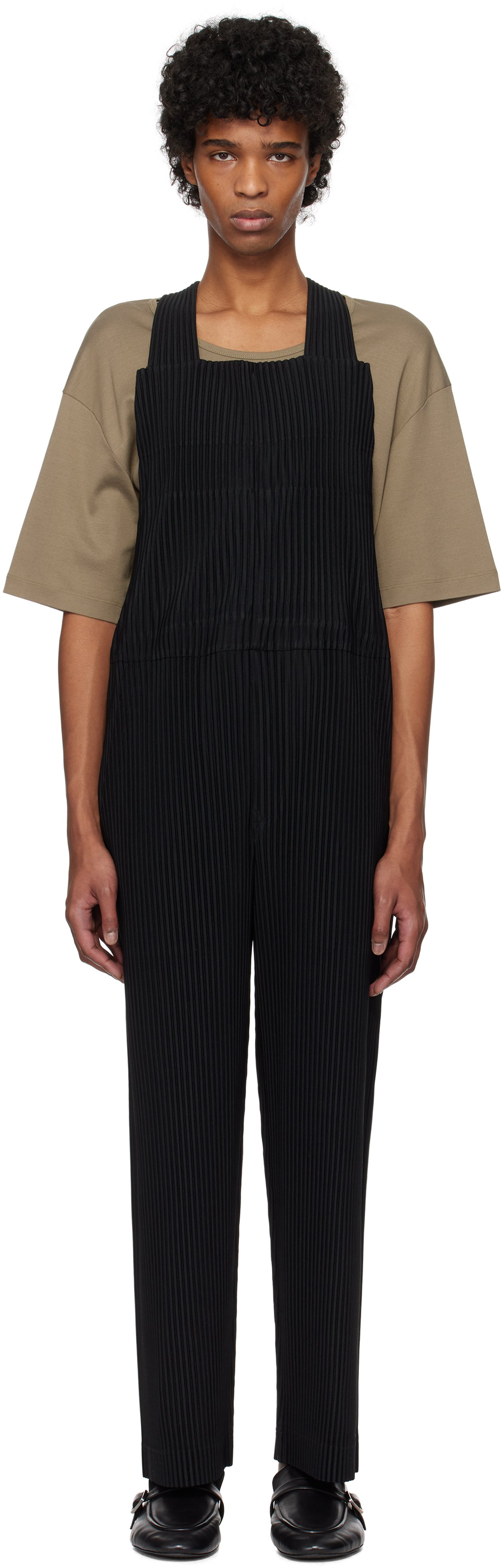Homme Plissé Issey Miyake Black Pleats Bottoms 1 Jumpsuit - Pants