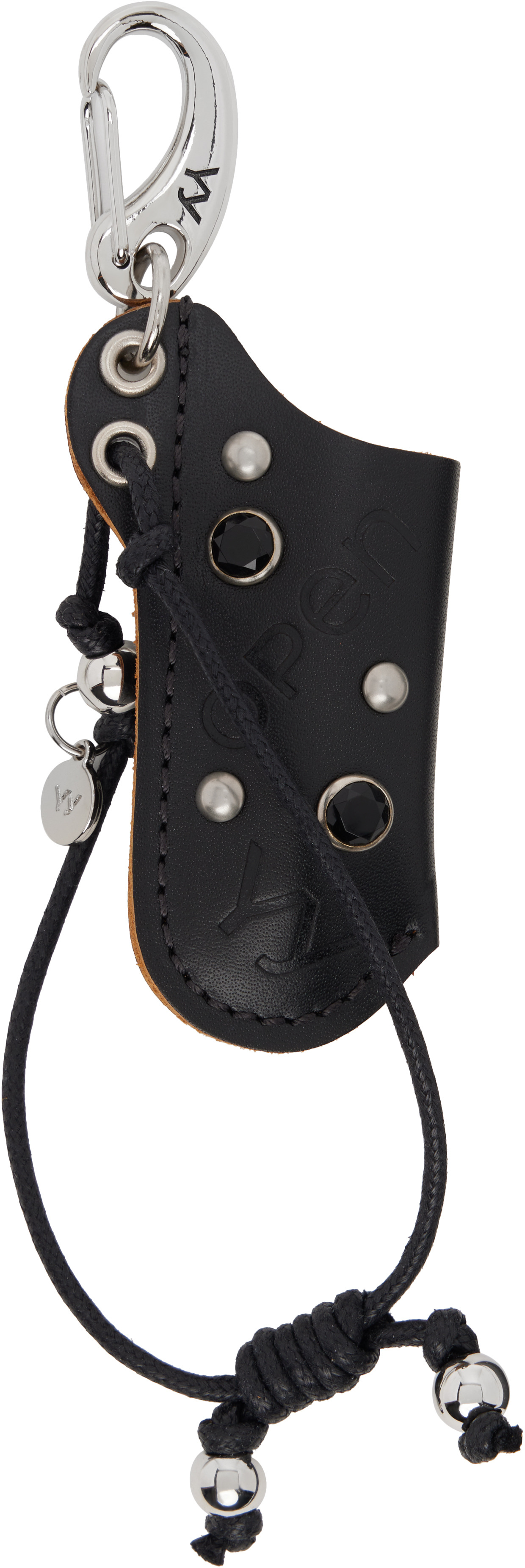 【OPEN YY】STUD LIGHTER CASE KEYCHAIN OPEN YY Black Stud Lighter Case Keychain - BeyondStyle