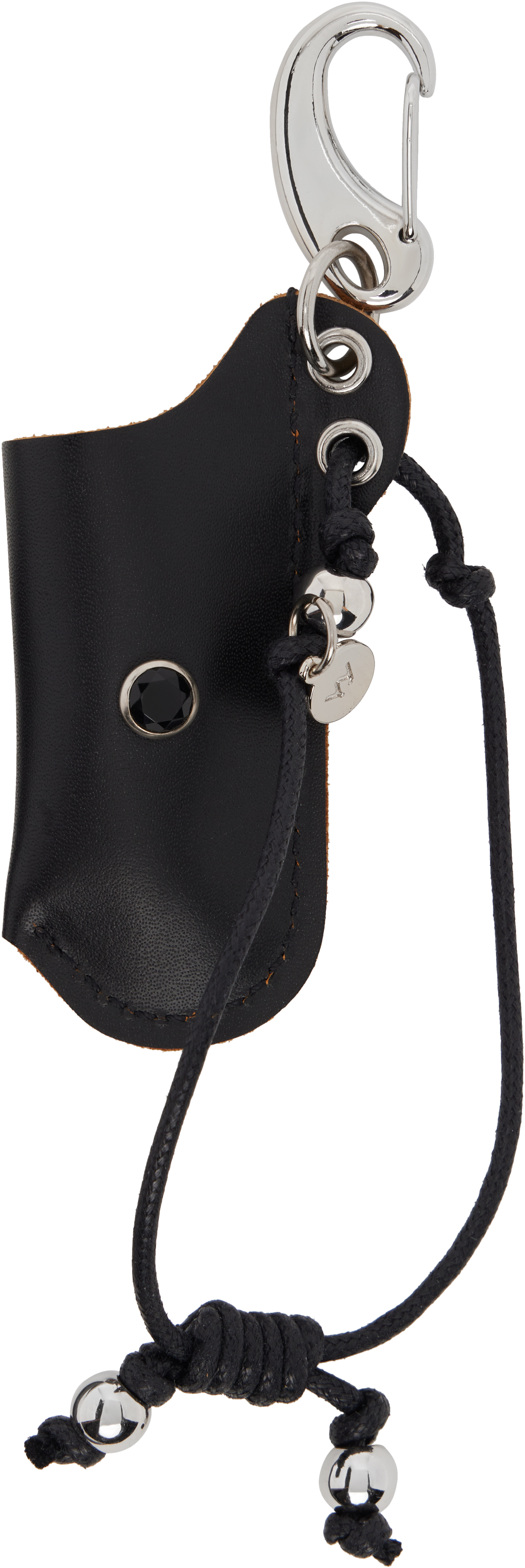 ● OPEN YY ● 25SS STUD LIGHTER CASE KEYCHAIN OPEN YY: Black Stud Lighter Case Keychain | SSENSE
