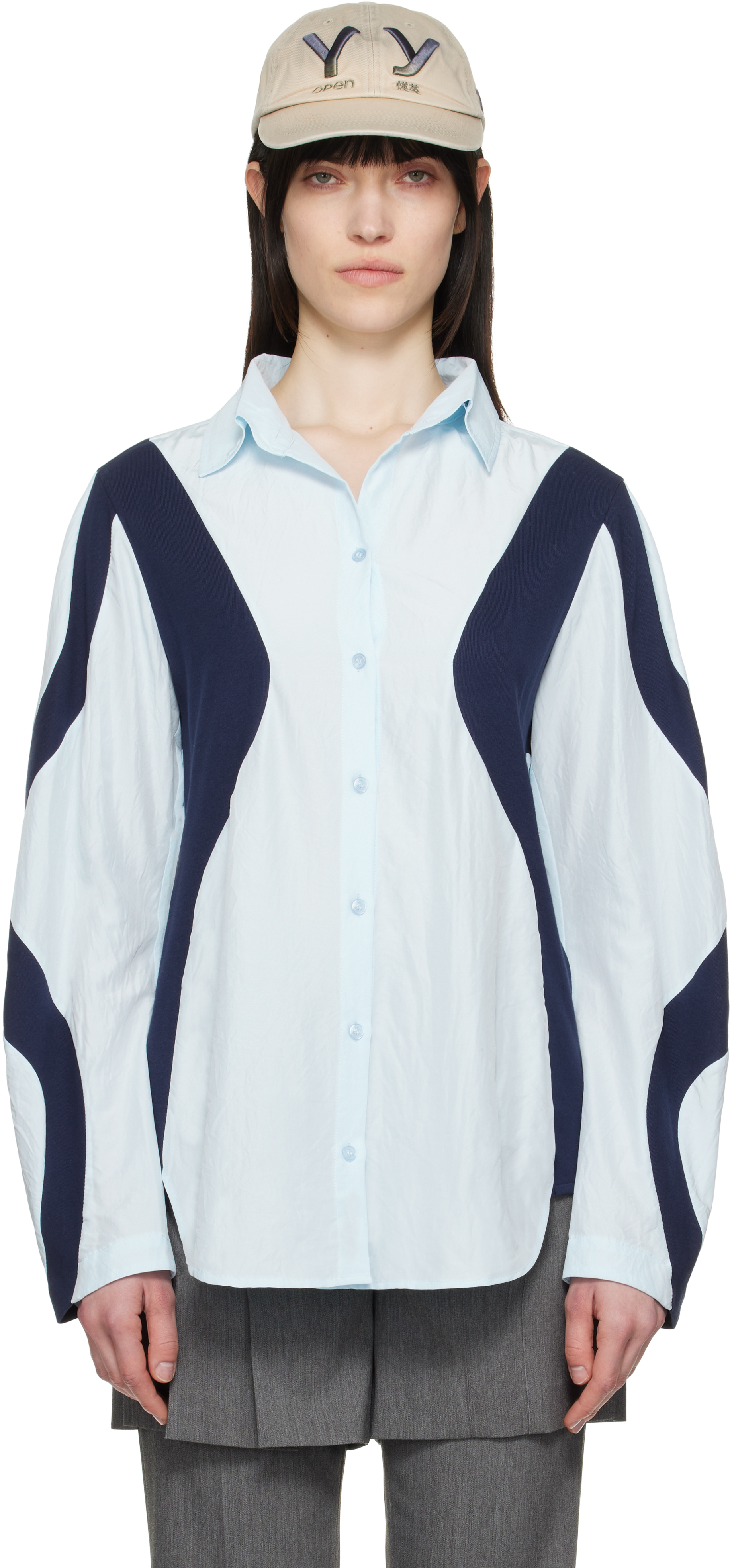 トップス OPEN YY 25SS CURVED PANEL SHIRT ○ OPEN YY ○ 25SS CURVED PANEL SHIRT (OPEN YY_TheOpen