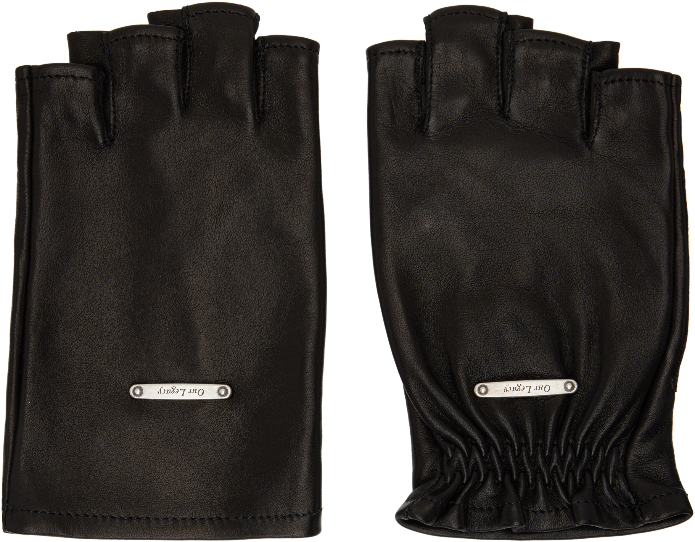 小物 OUR LEGACY MIS MATCH GLOVE BLACK LEATHER Our Legacy - Mis Match Glove Black Leather