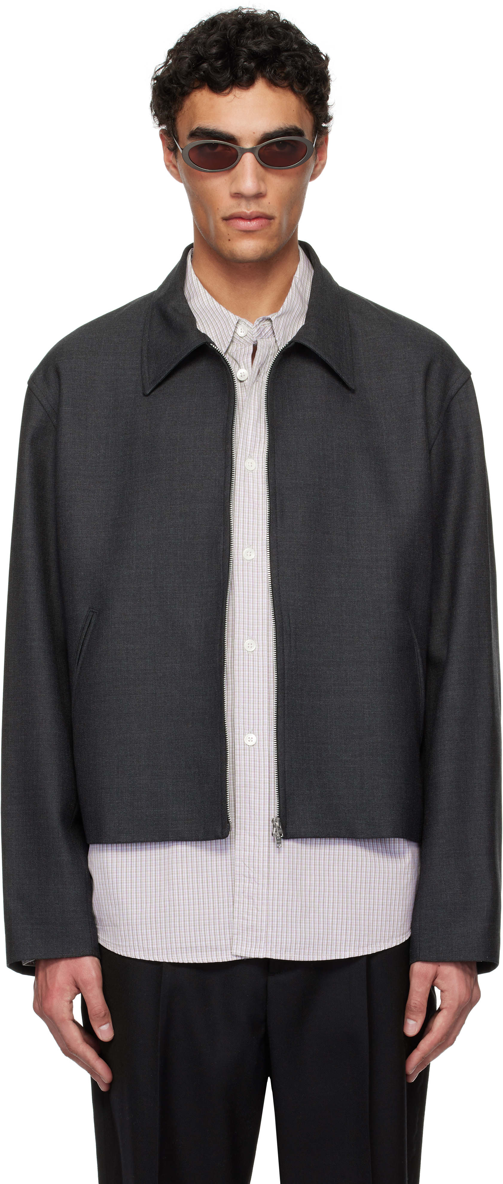 Shop Gray Mini Jacket on Sale at BeyondStyle – Get 50% Off Gray