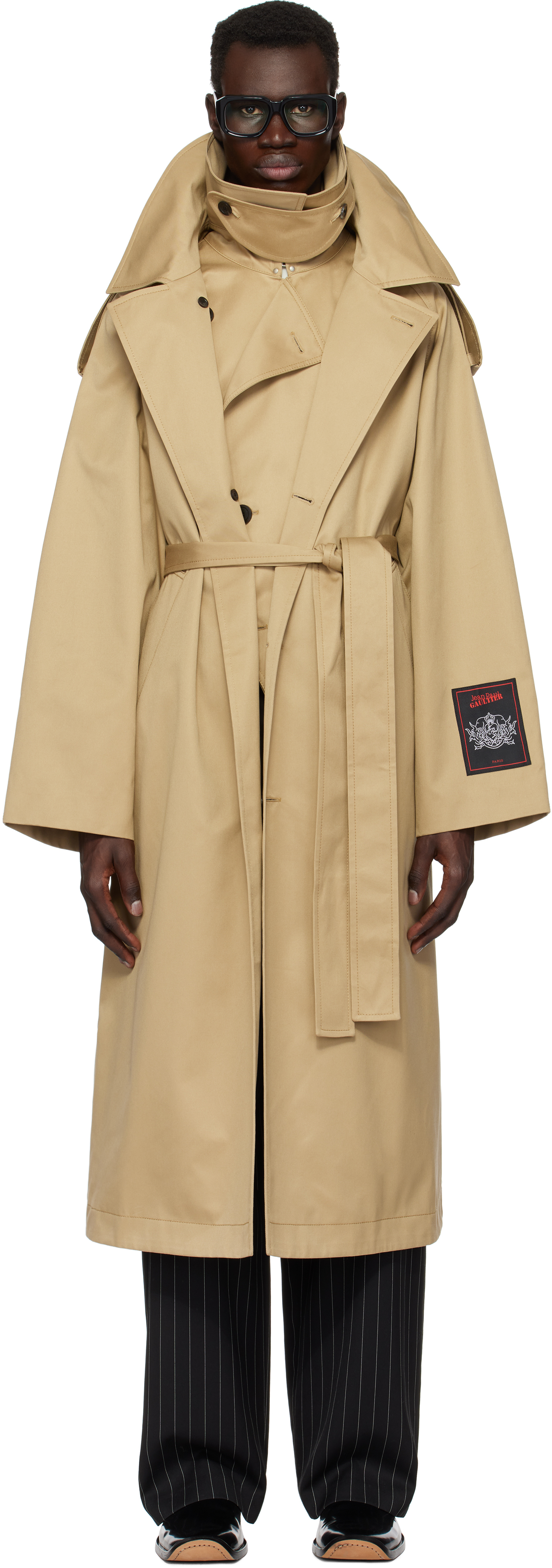 Beige 'The Deconstructed' Trench Coat – On Sale Now with Up