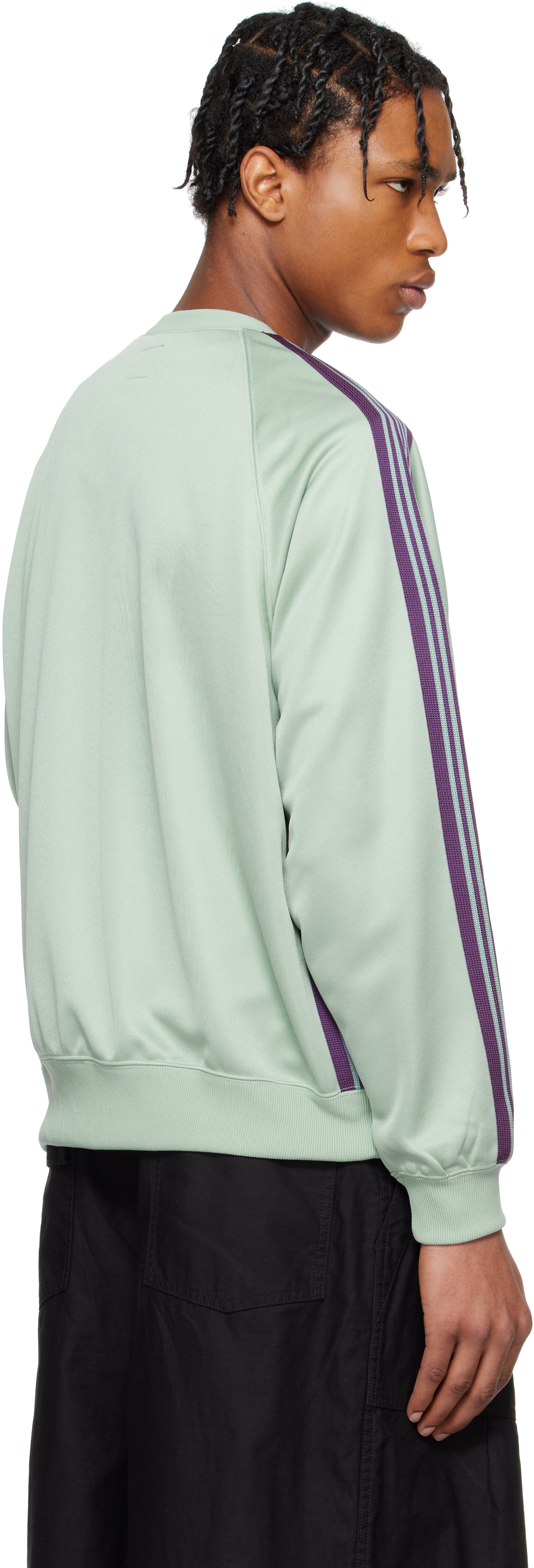 トップス Needles Crew neck green Needles Green Track Crew Neck Sweatshirt - Hoodies - BeyondStyle