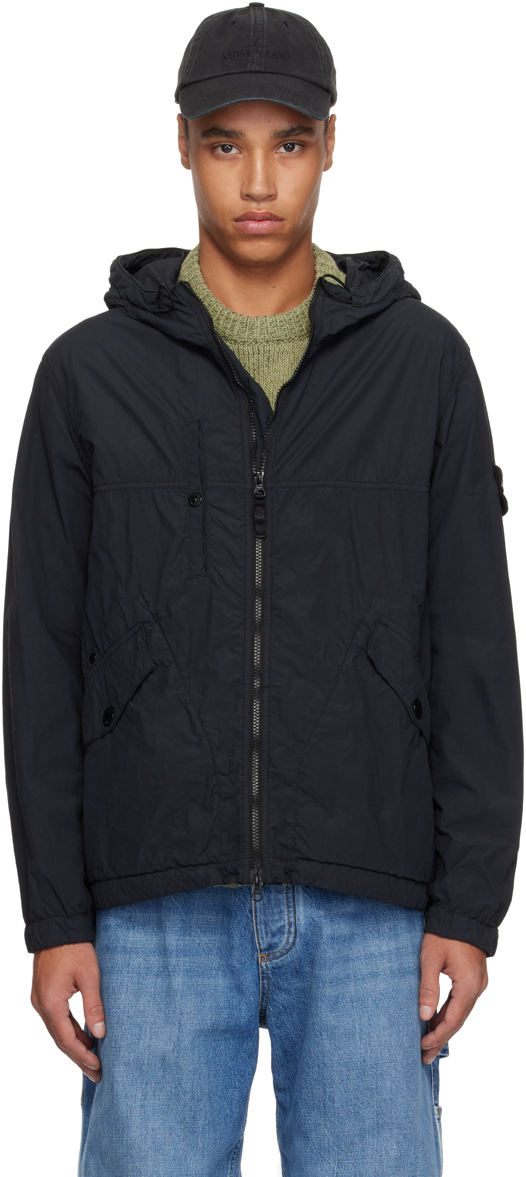 Black Nylon Smerigliato Ghost Jacket – On Sale Now with Up