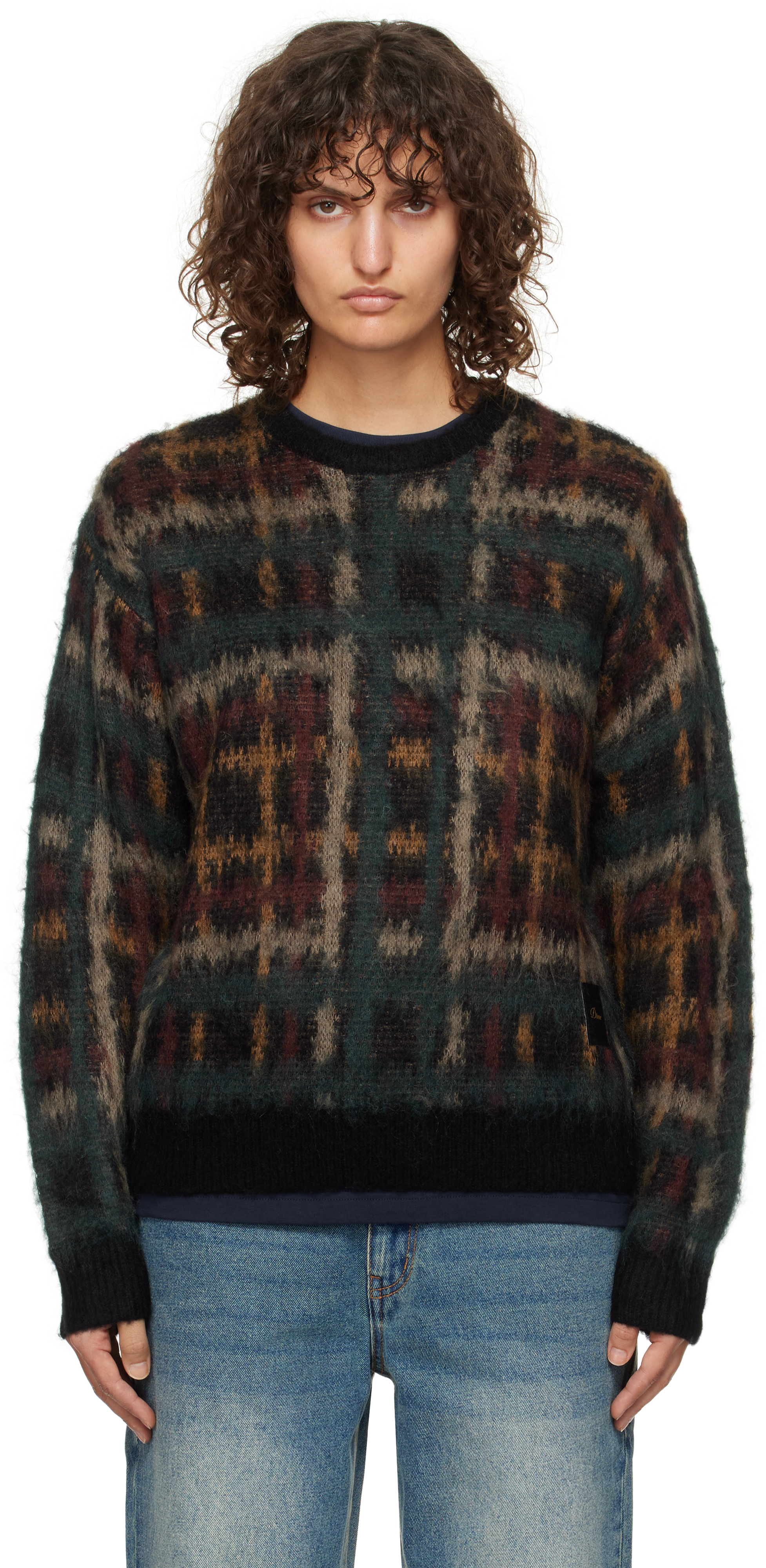 Dime Black Plaid Mohair Knit Sweater - Sweaters - Compare Dime Black Plaid Mohair Knit Sweater - Sweaters - Compare