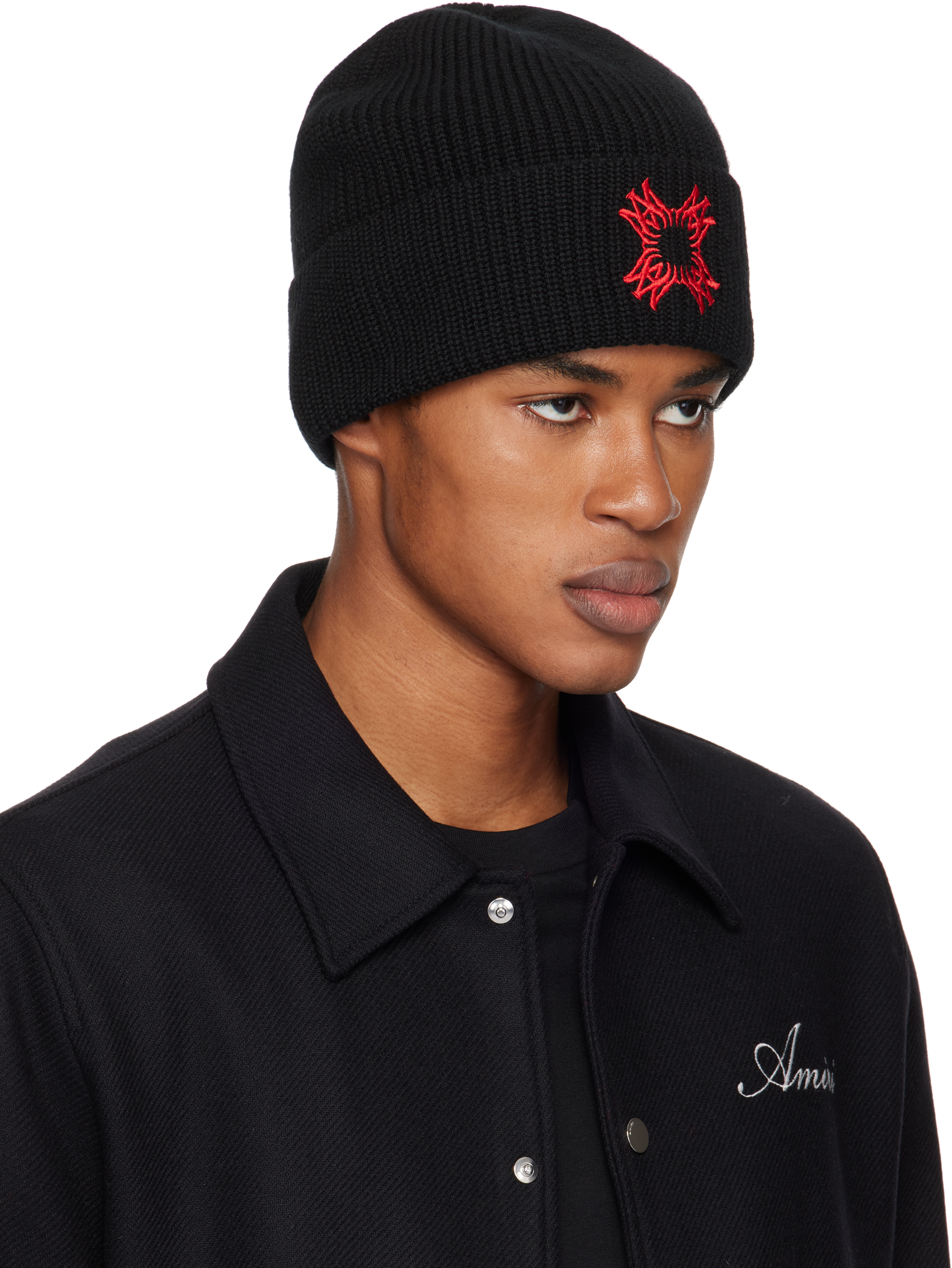 Shop Black 'MA' Quad Beanie on Sale at BeyondStyle – Get 49% Off