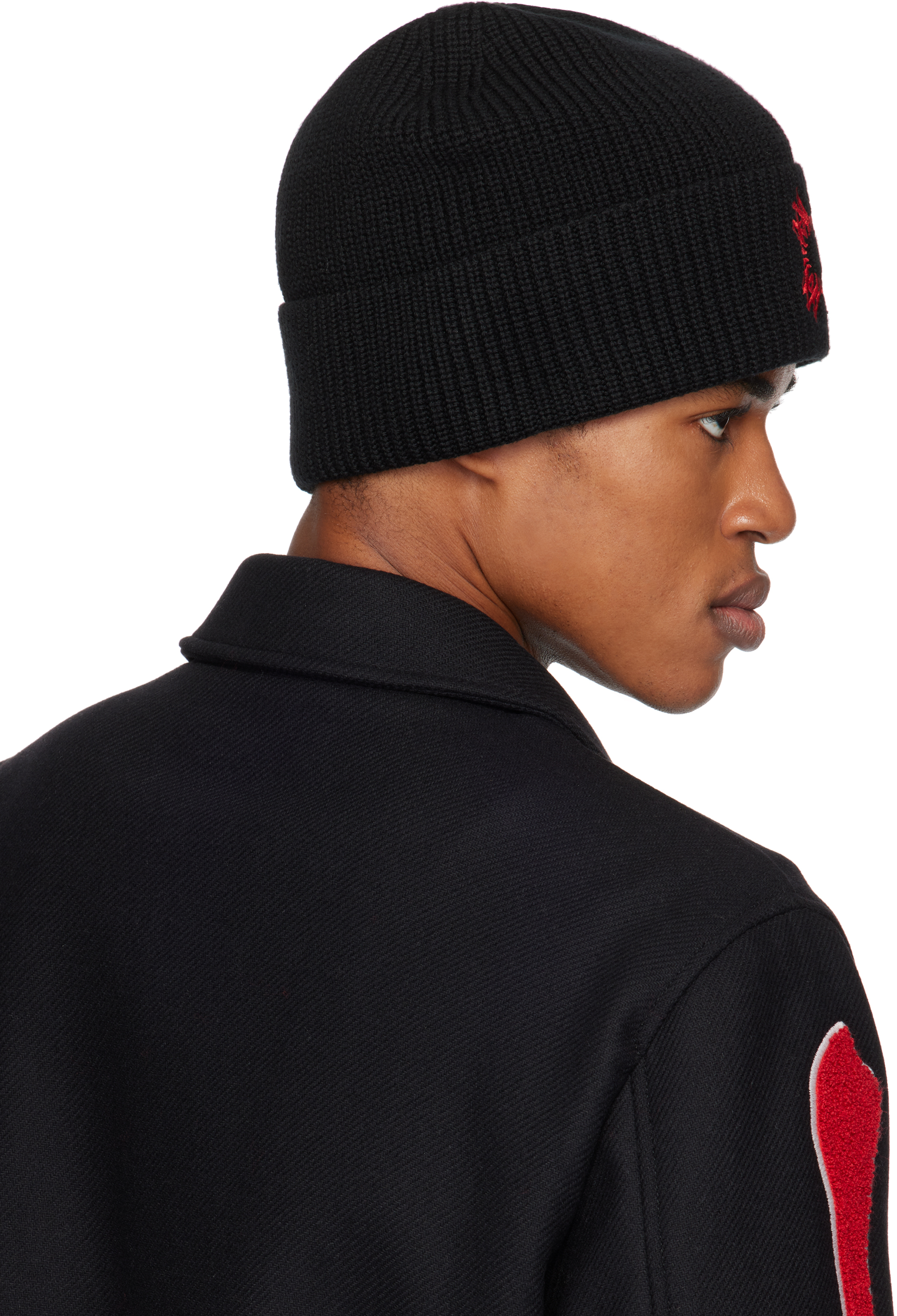 Shop Black 'MA' Quad Beanie on Sale at BeyondStyle – Get 49