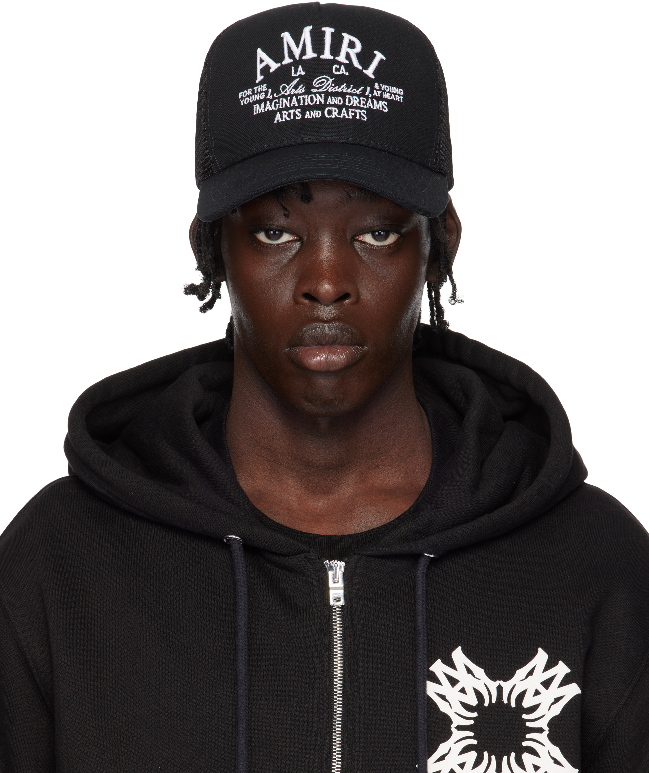 24aw 未使用　アミリ　Arts District Trucker　キャップ AMIRI Black 'Arts District' Trucker Cap - Hats - Compare