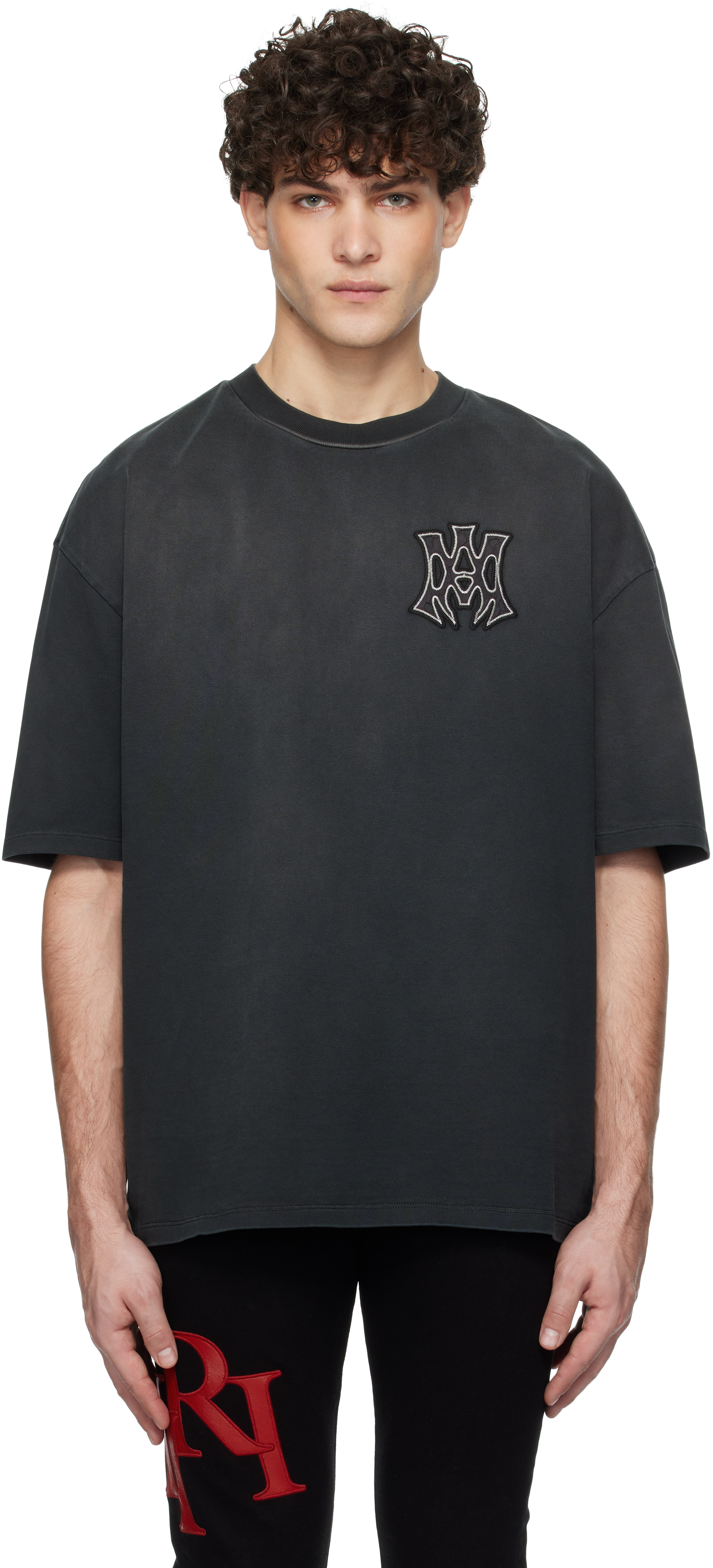 Black 'MA Hollywood' Oversized T-shirt – On Sale Now with Up to 68